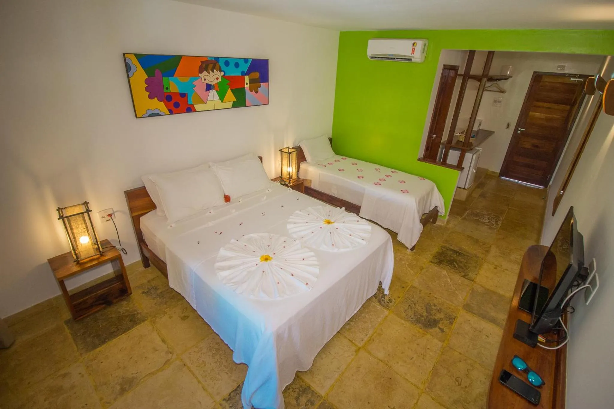 Bed in Pousada Carcará