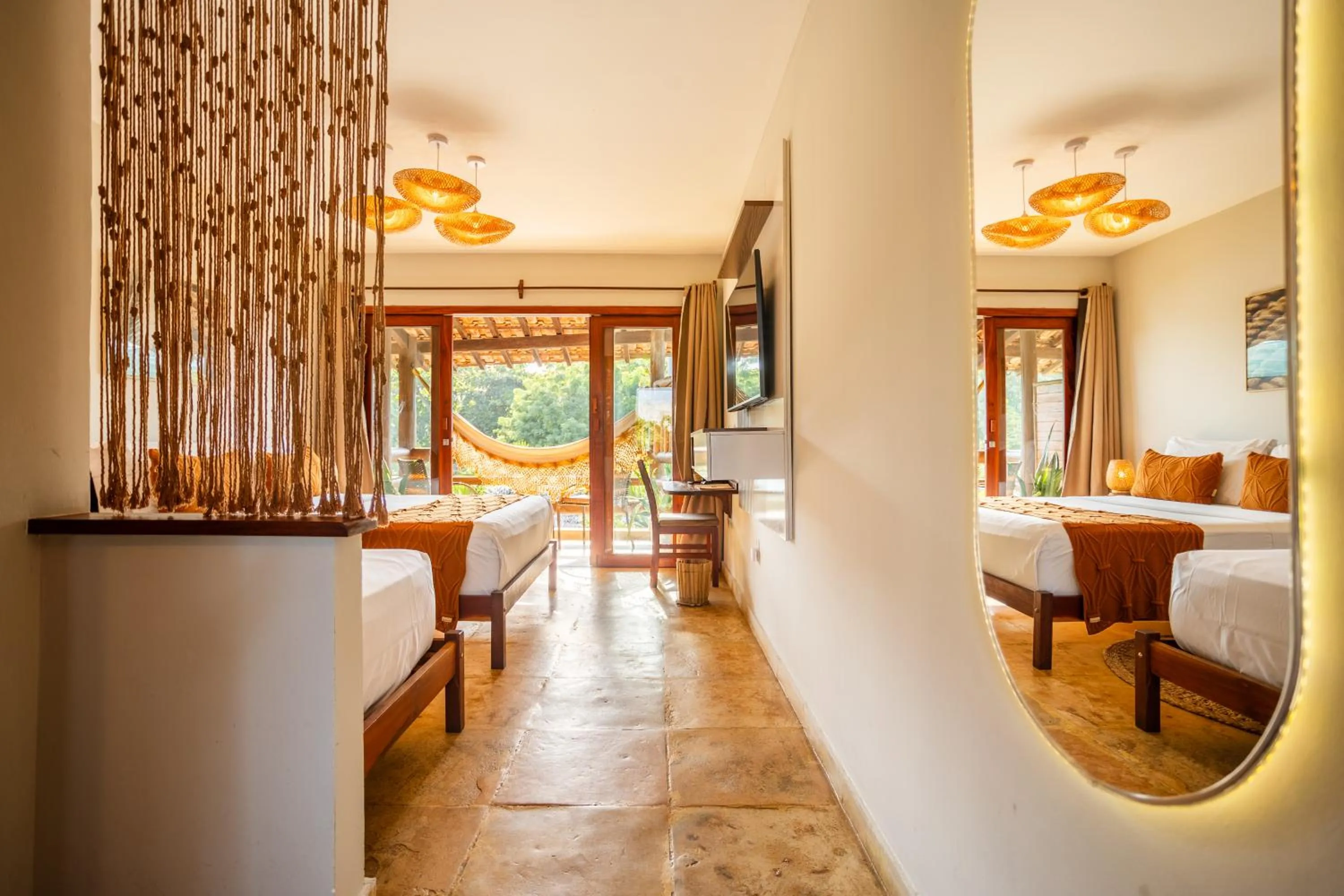 Bed in Pousada Carcará