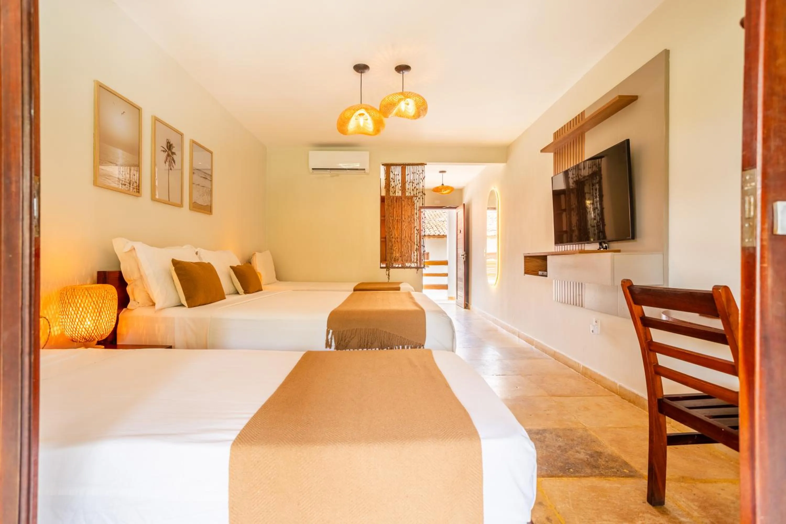 Bed in Pousada Carcará