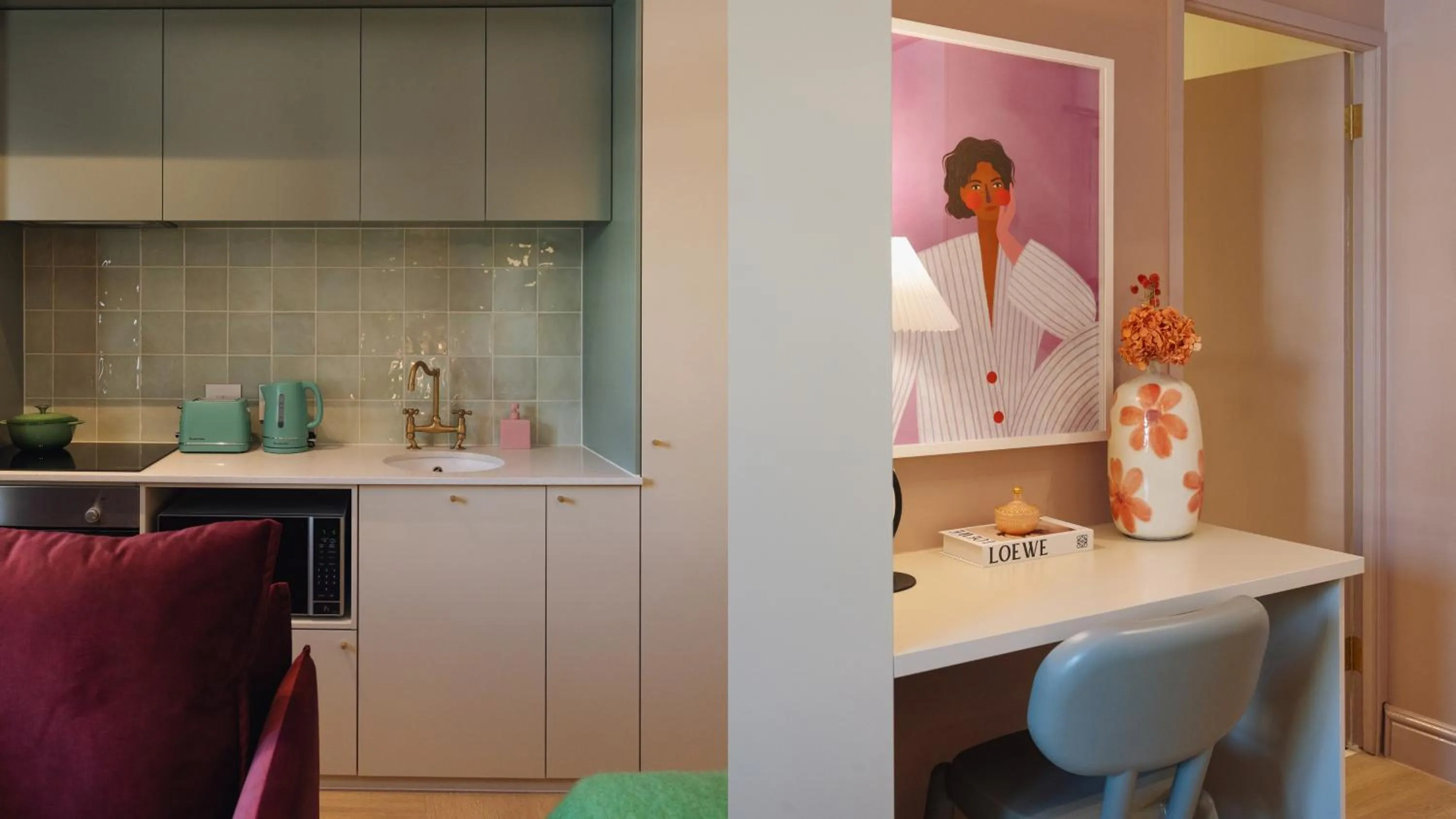 Kitchen or kitchenette in The Trade Boutique Hotel