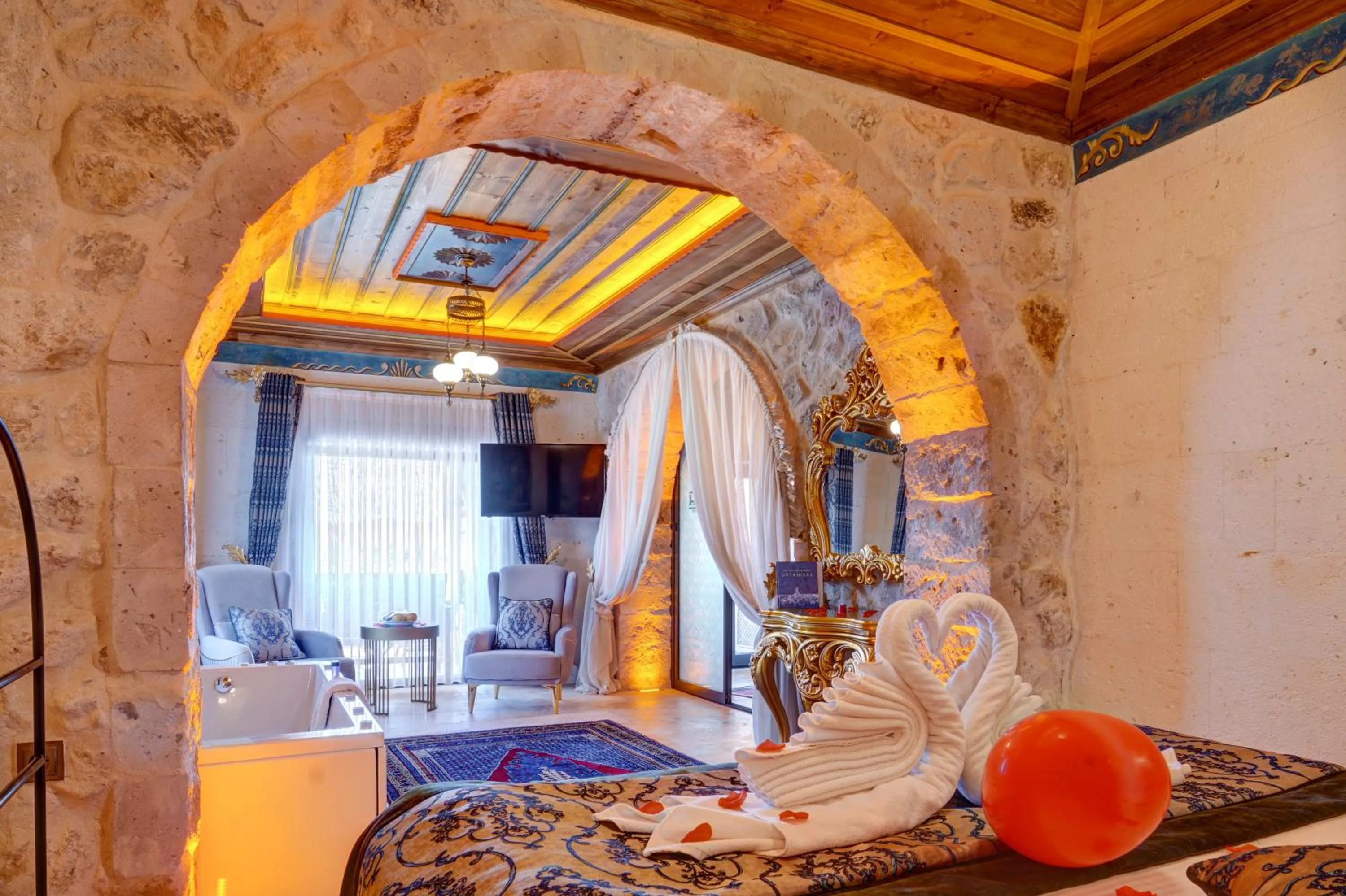 Photo of the whole room in Kasr-ı Kapadokya Cave Suites