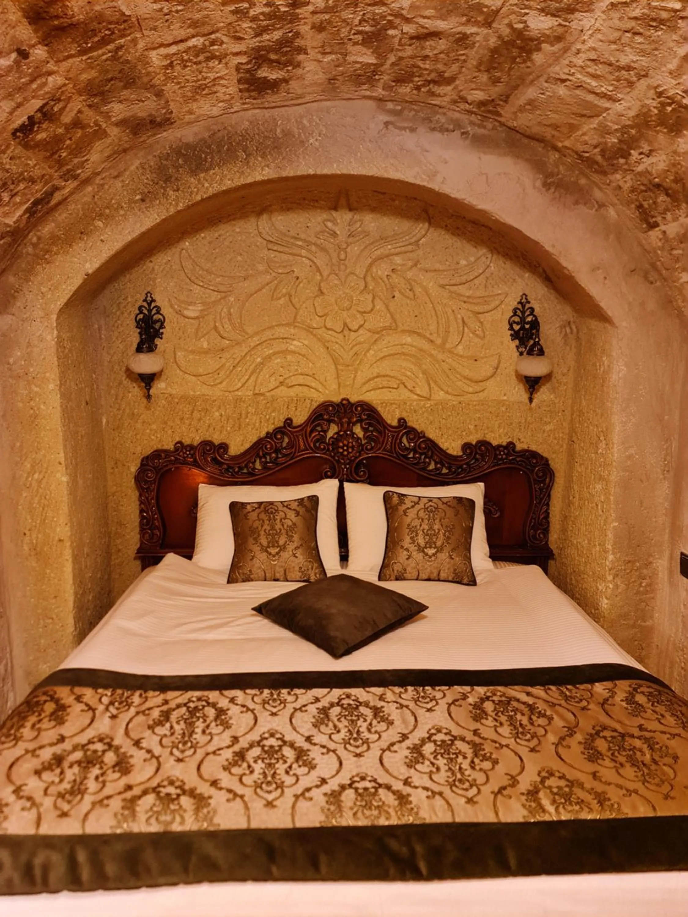 Bedroom, Bed in Kasr-ı Kapadokya Cave Suites