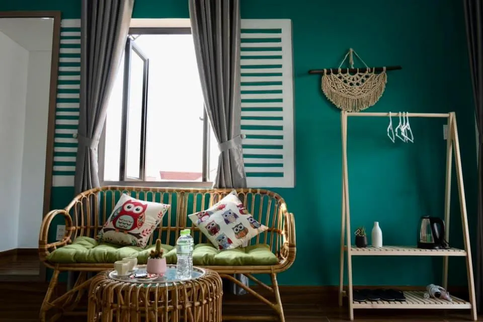 Seating area in Kivi Homestay Hoi An