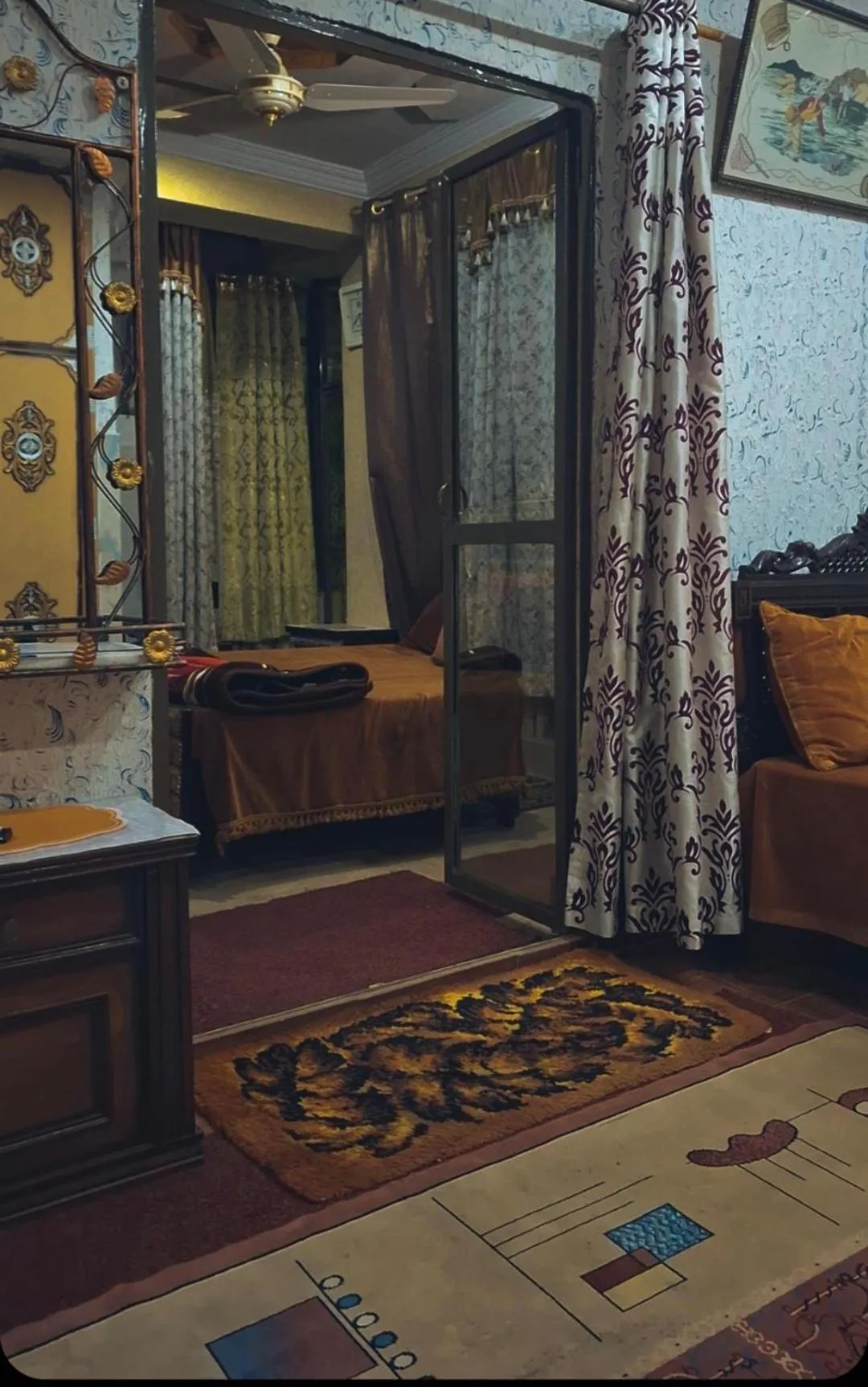 Bed in AK Hotel Abbottabad