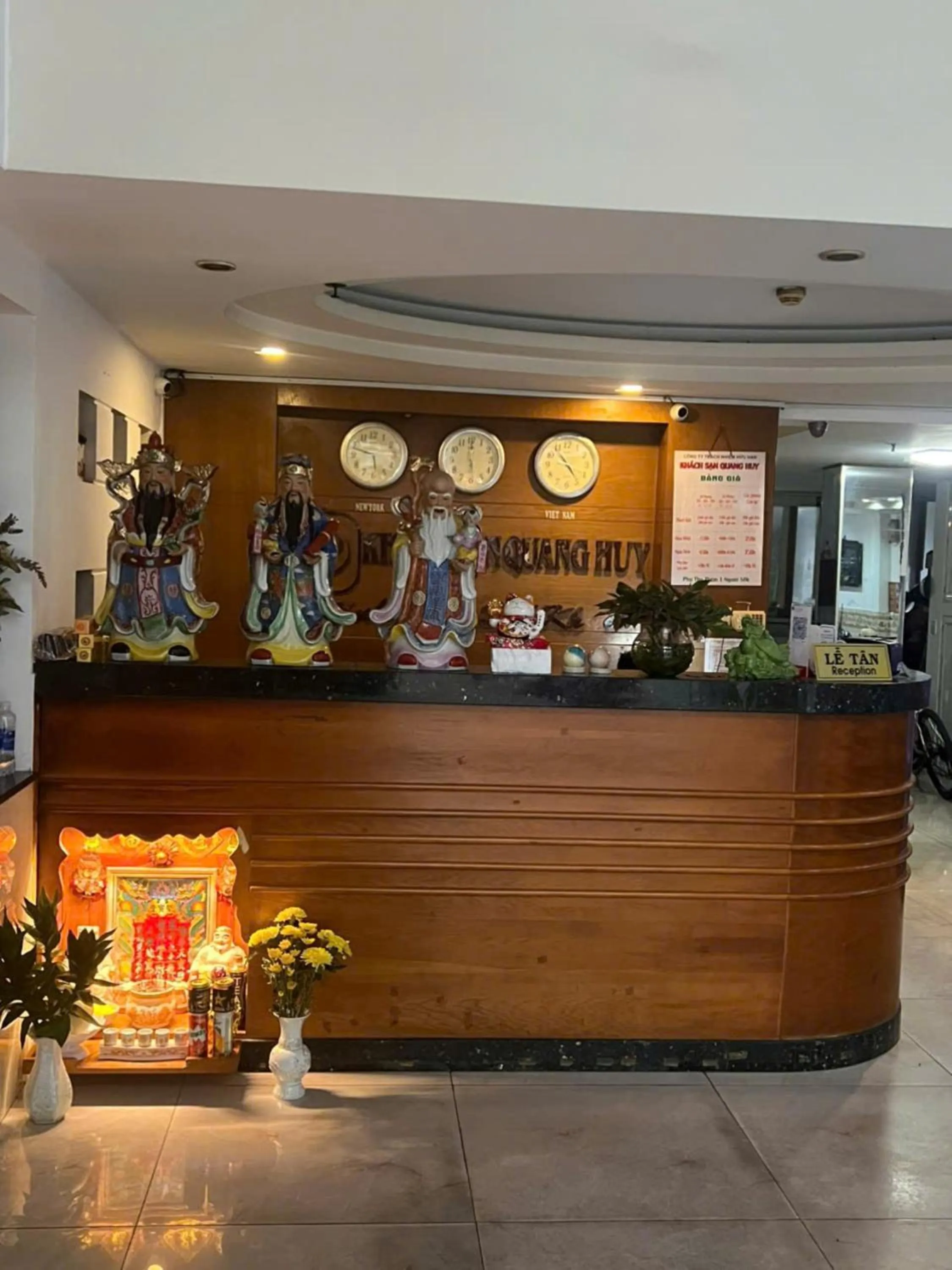 Lobby or reception in Quang Huy Hotel