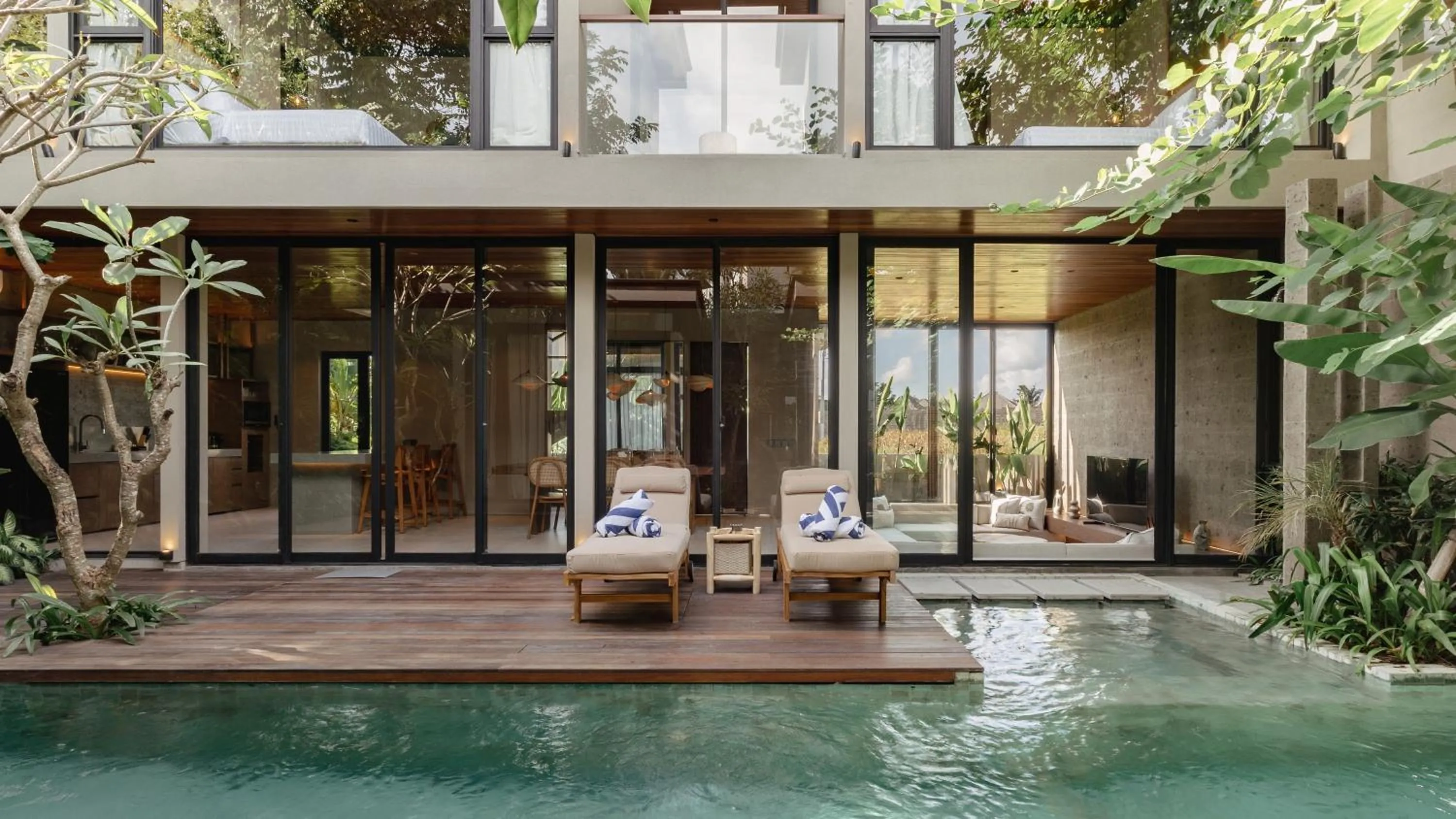 Pool view in The Akasha Canggu Luxury Villas