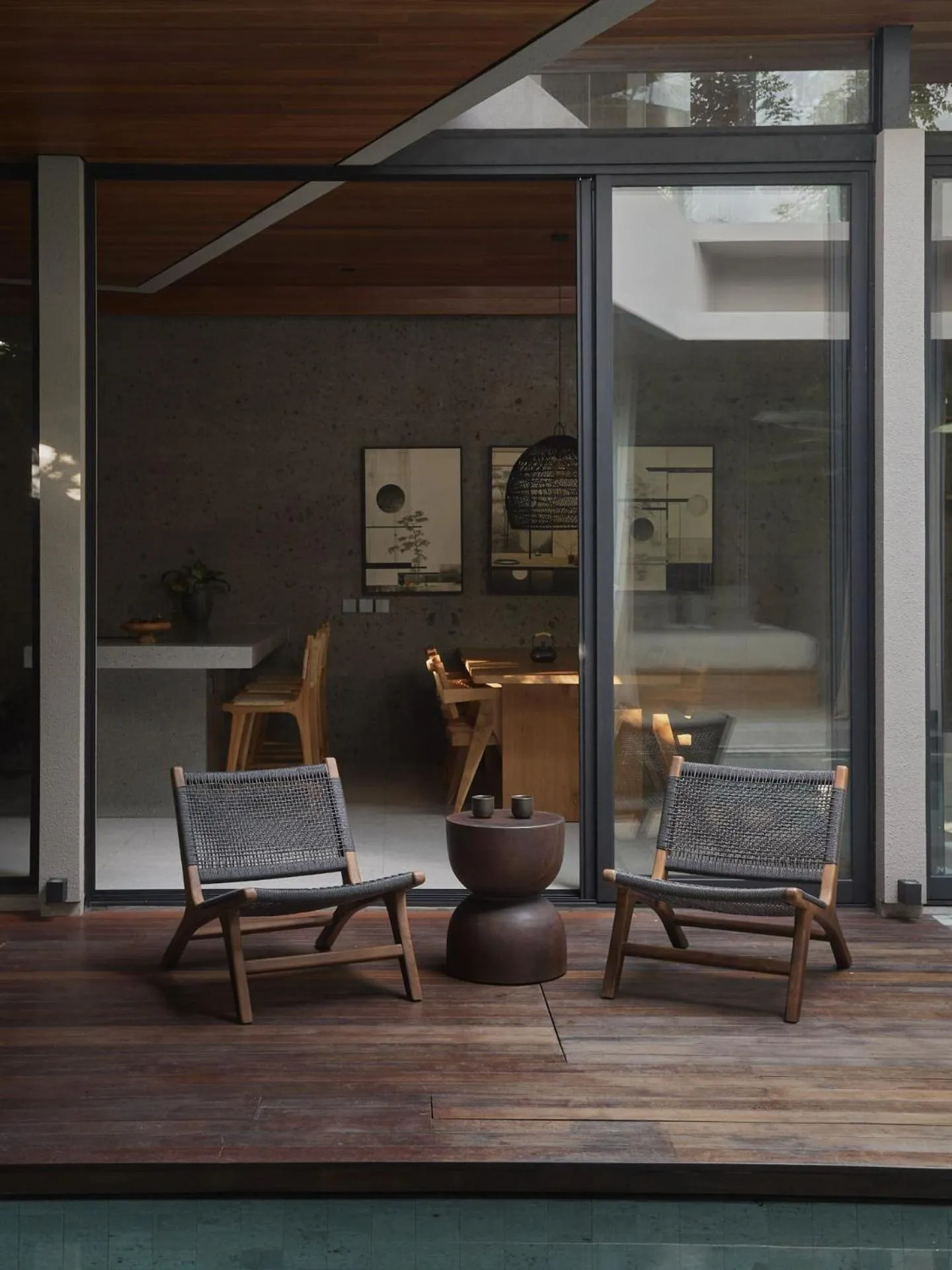 Seating area in The Akasha Canggu Luxury Villas