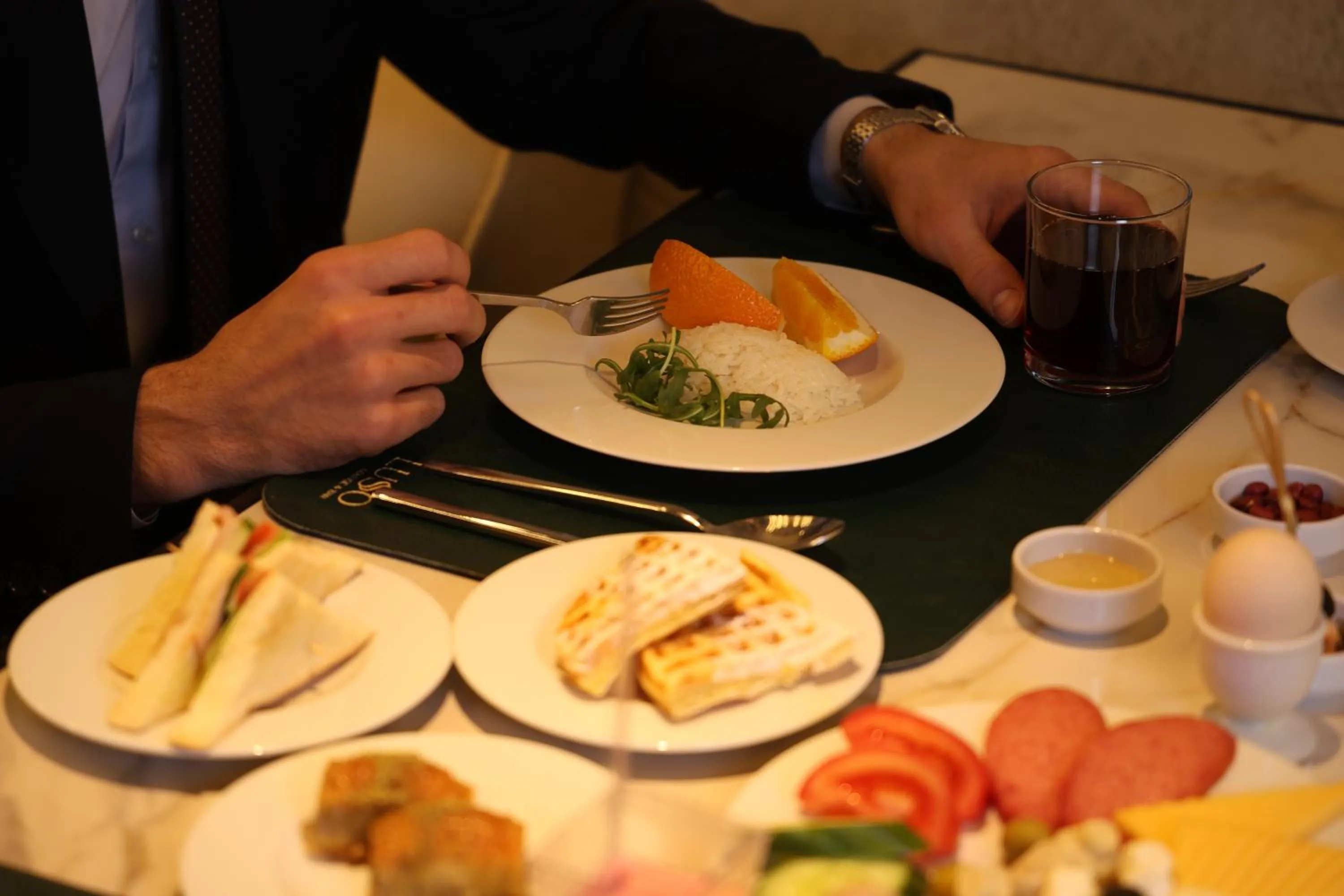 Breakfast in Azimut Hotel Tashkent