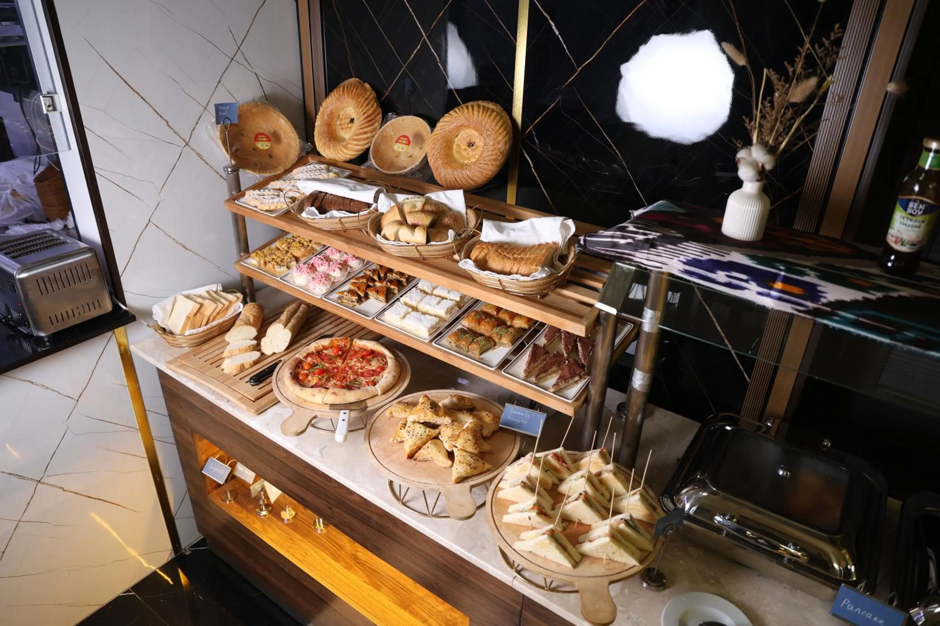 Buffet breakfast in Azimut Hotel Tashkent