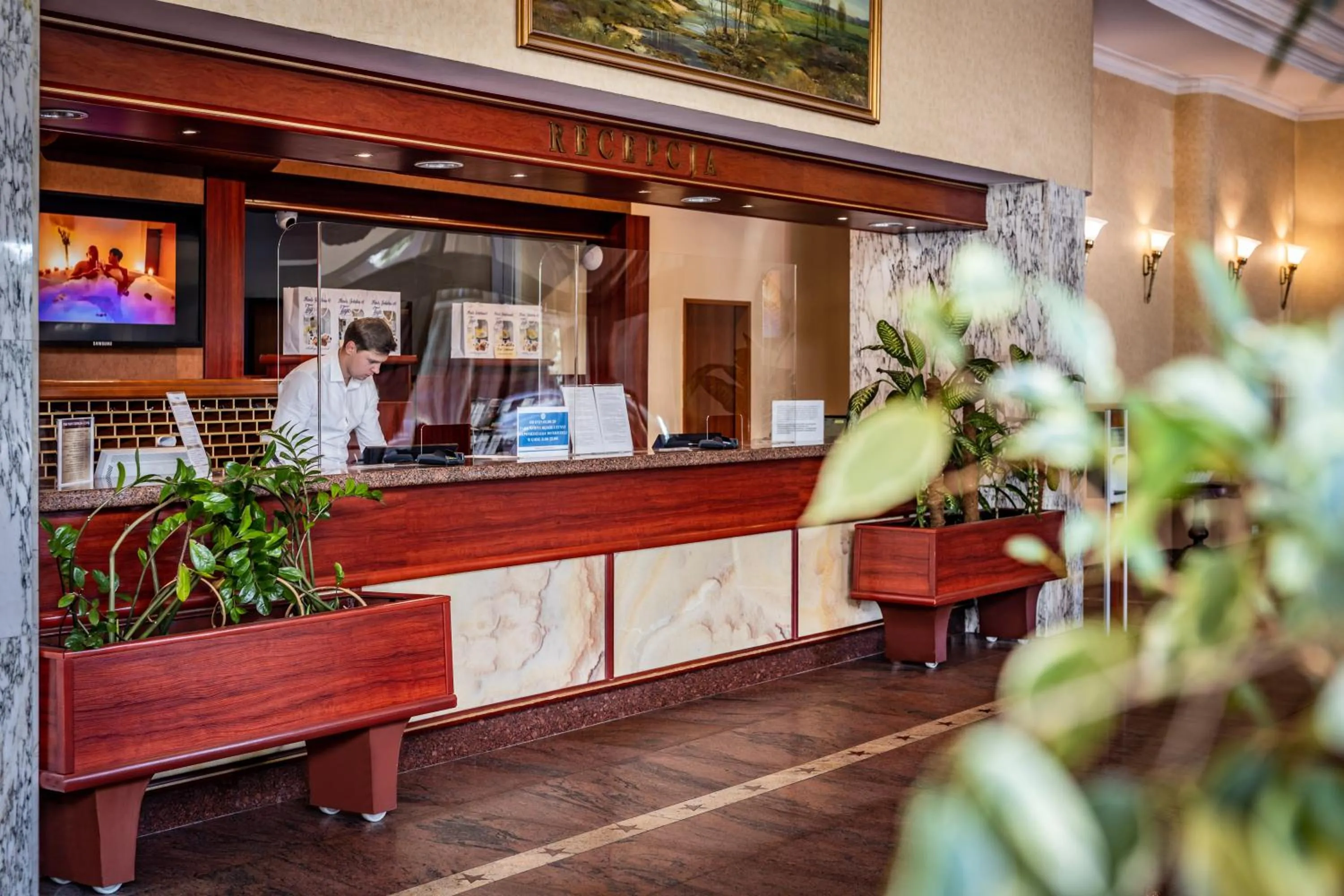 Lobby or reception in Hotel Gołębiewski Białystok
