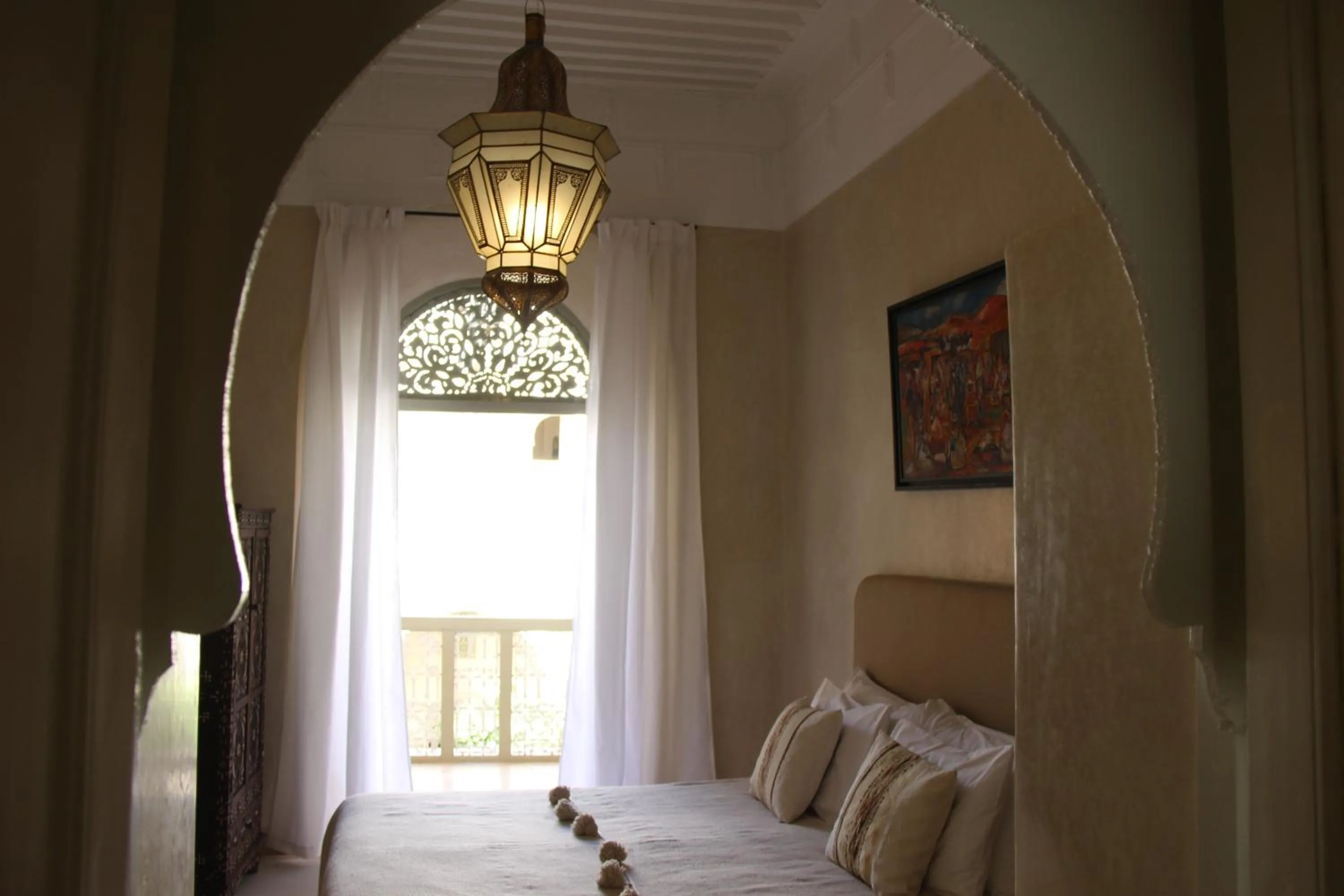 Bed in Riad Emberiza Sahari