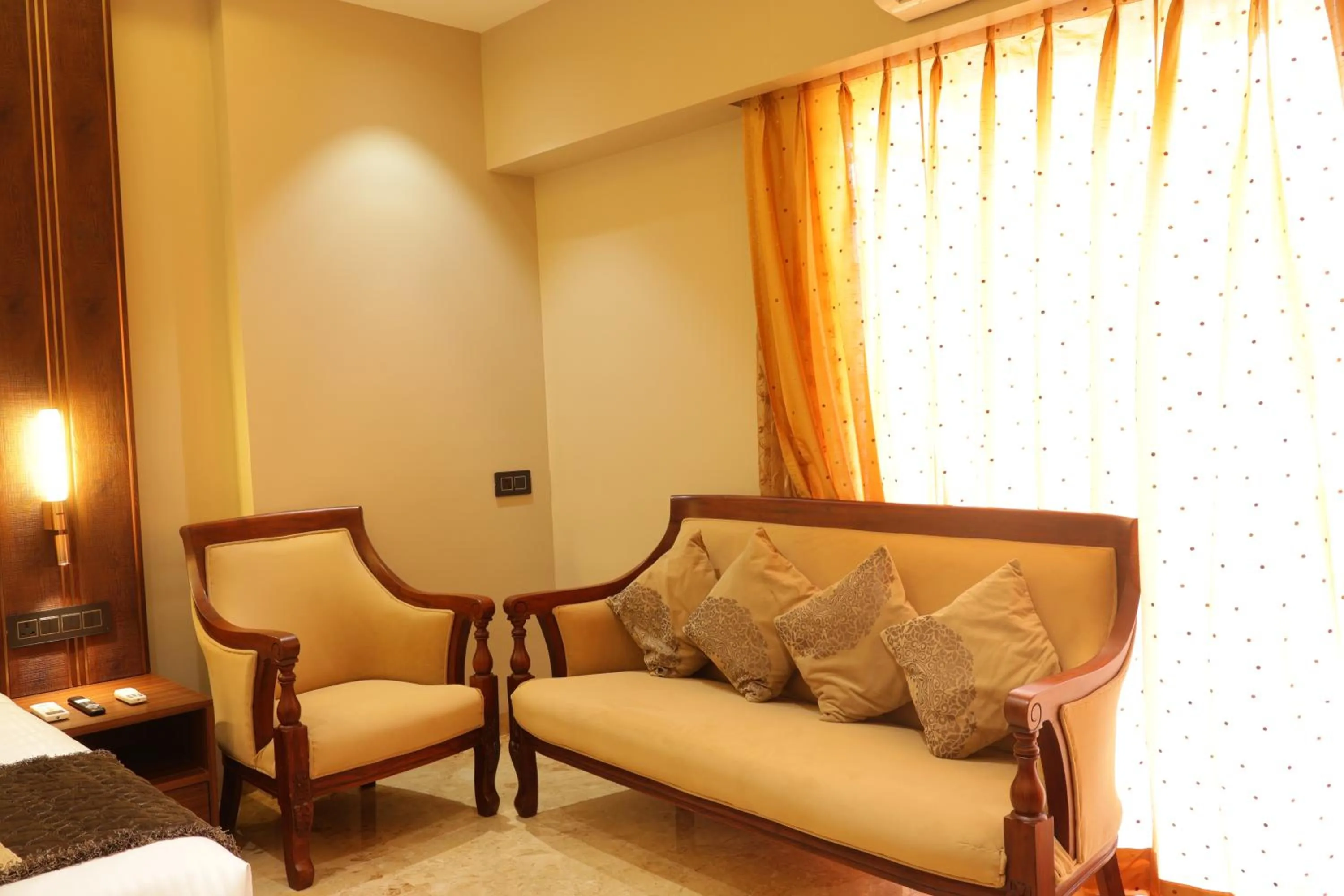 Seating area in Suramya Homestay Near Shymala Hills