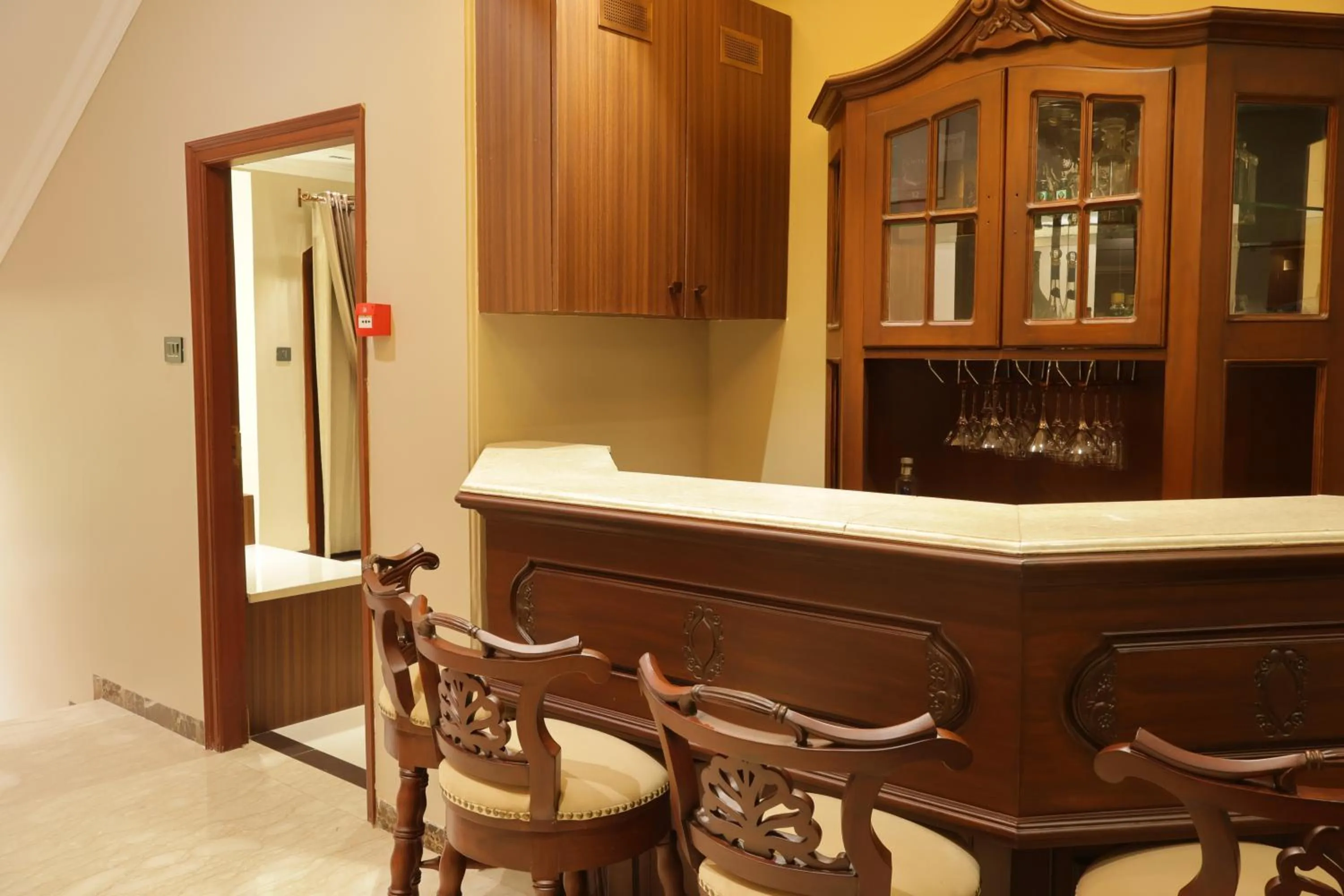 Seating area in Suramya Homestay Near Shymala Hills