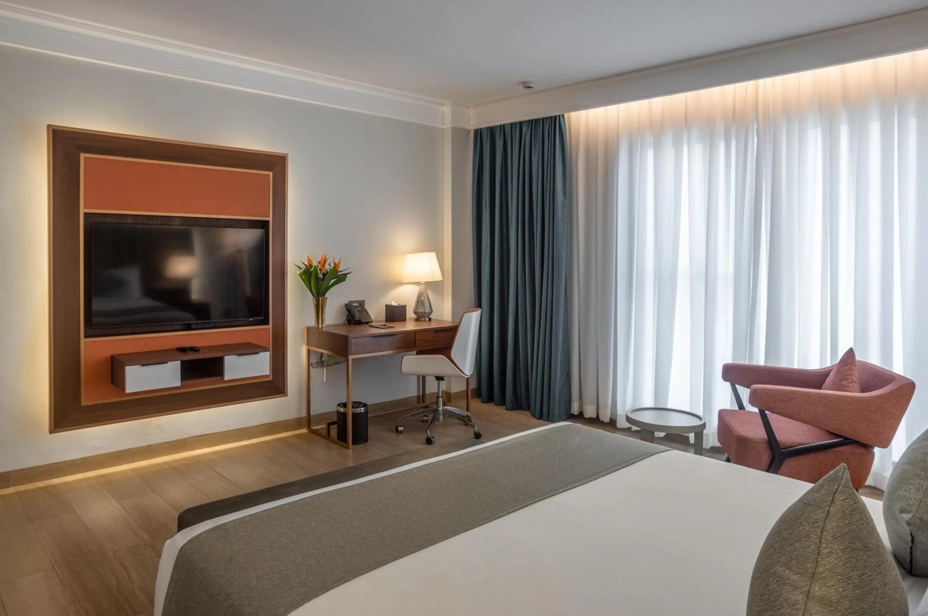 TV and multimedia, Bed in Okash City Boutique Hotel