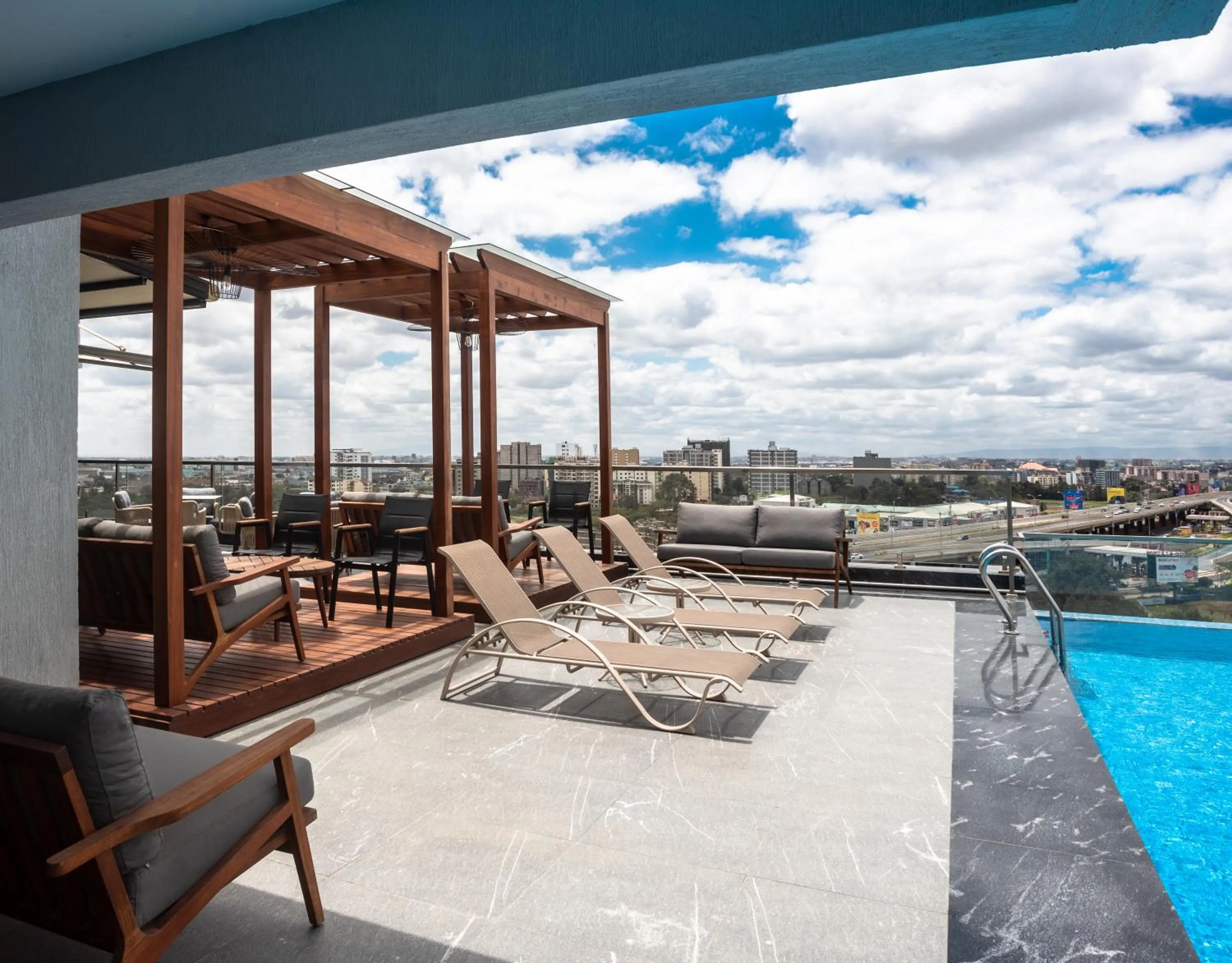 Pool view in Okash City Boutique Hotel