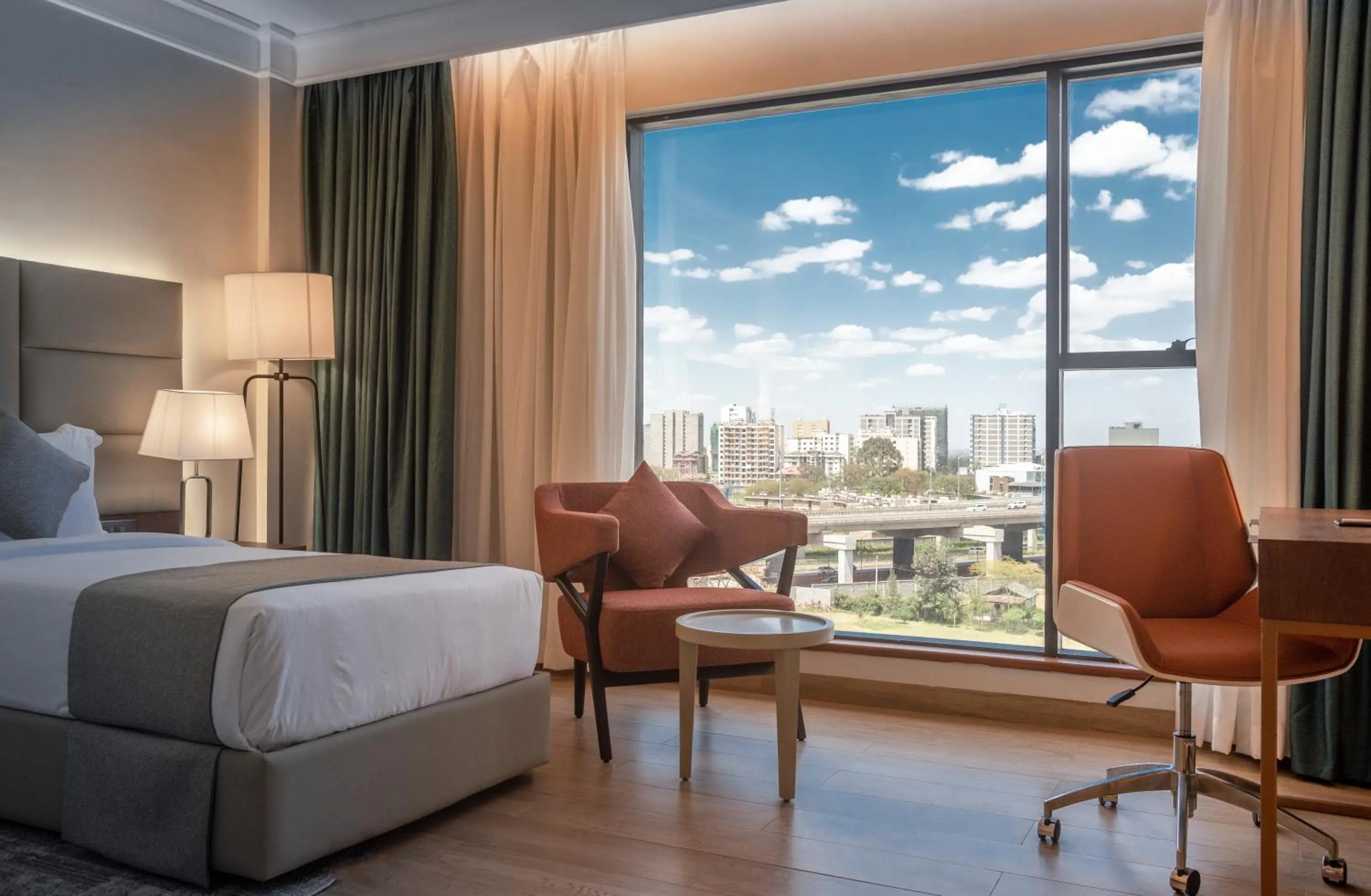 Bed in Okash City Boutique Hotel