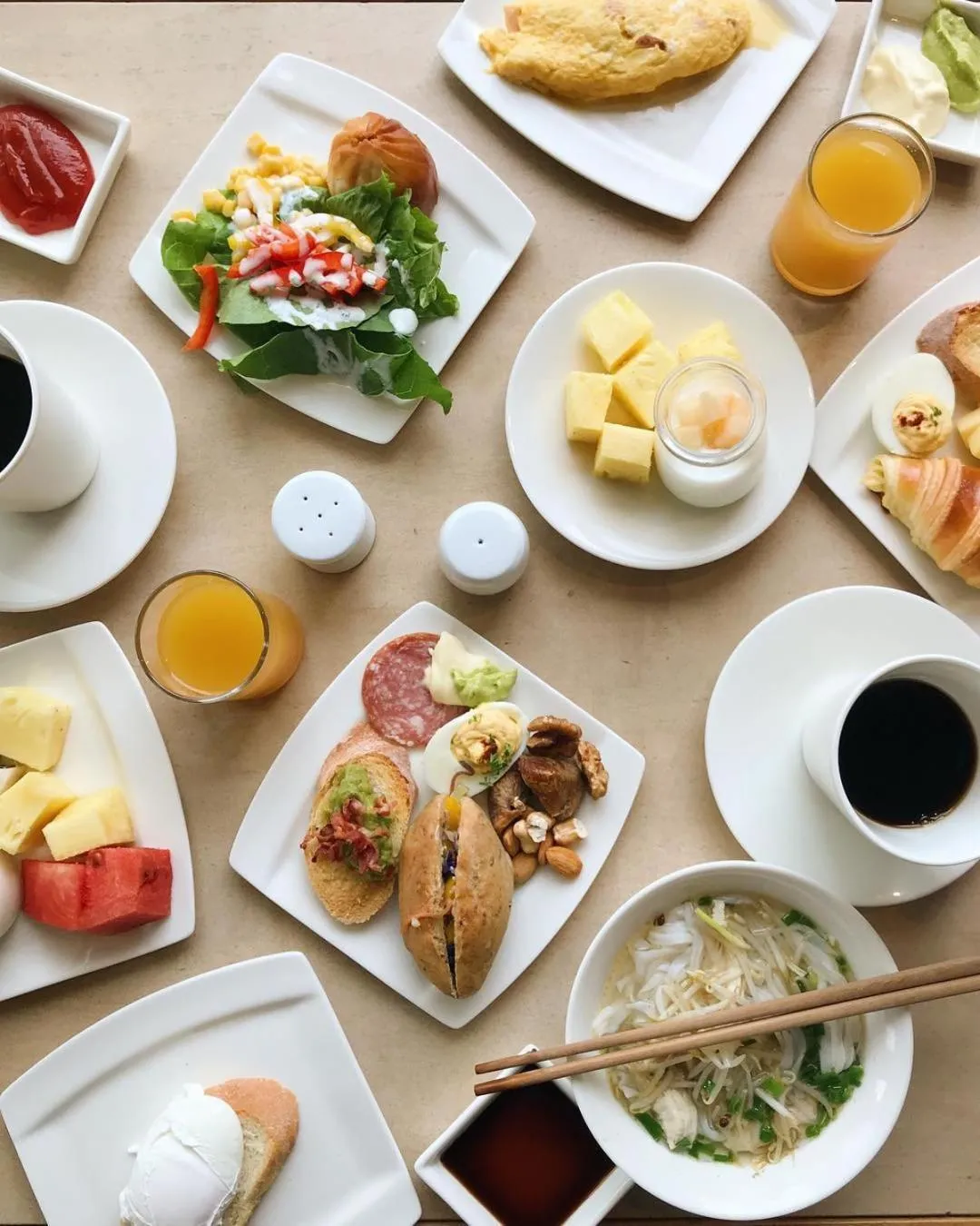 Continental breakfast in Fusion Suites Da Nang