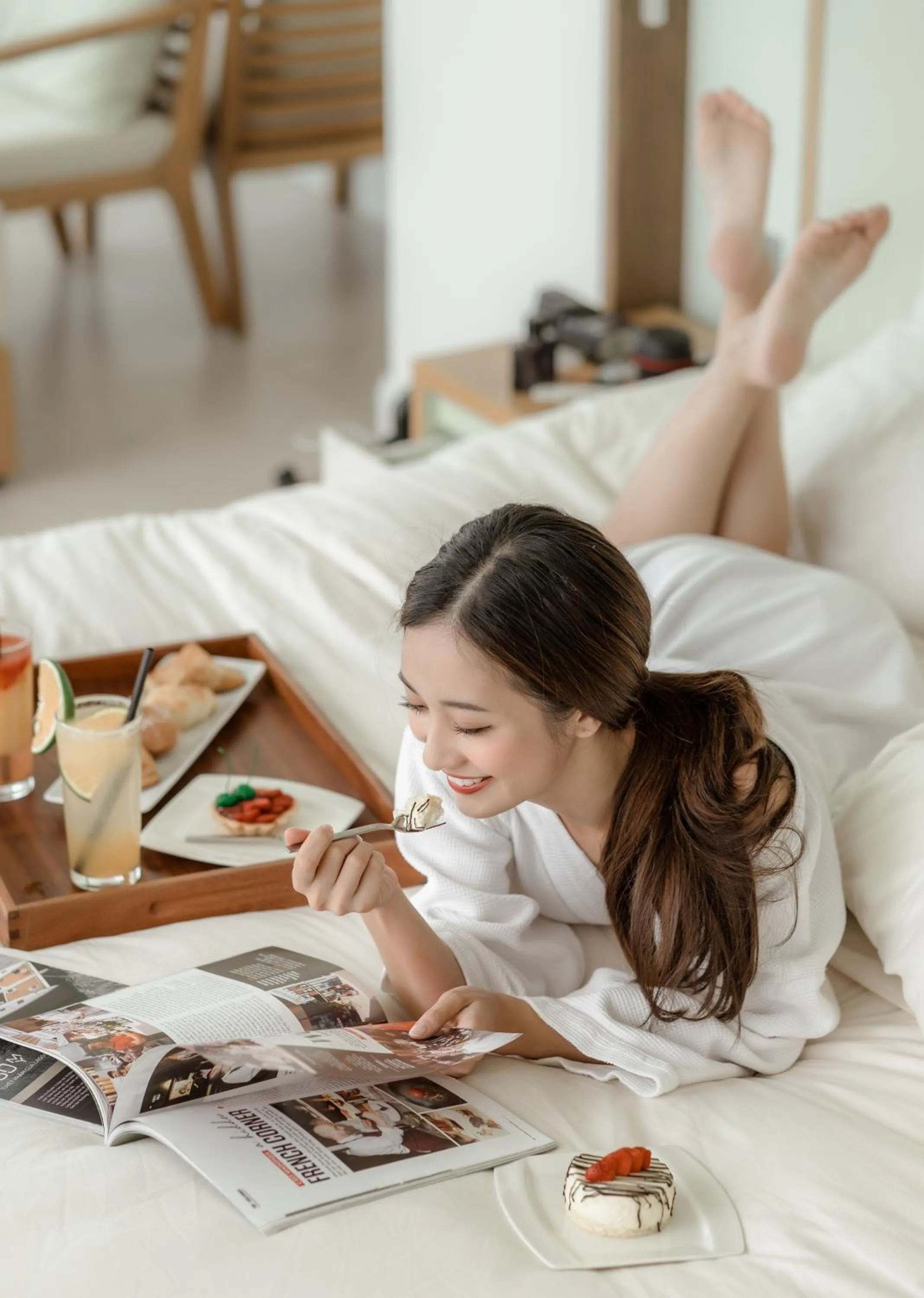 Food and drinks, Bed in Fusion Suites Da Nang