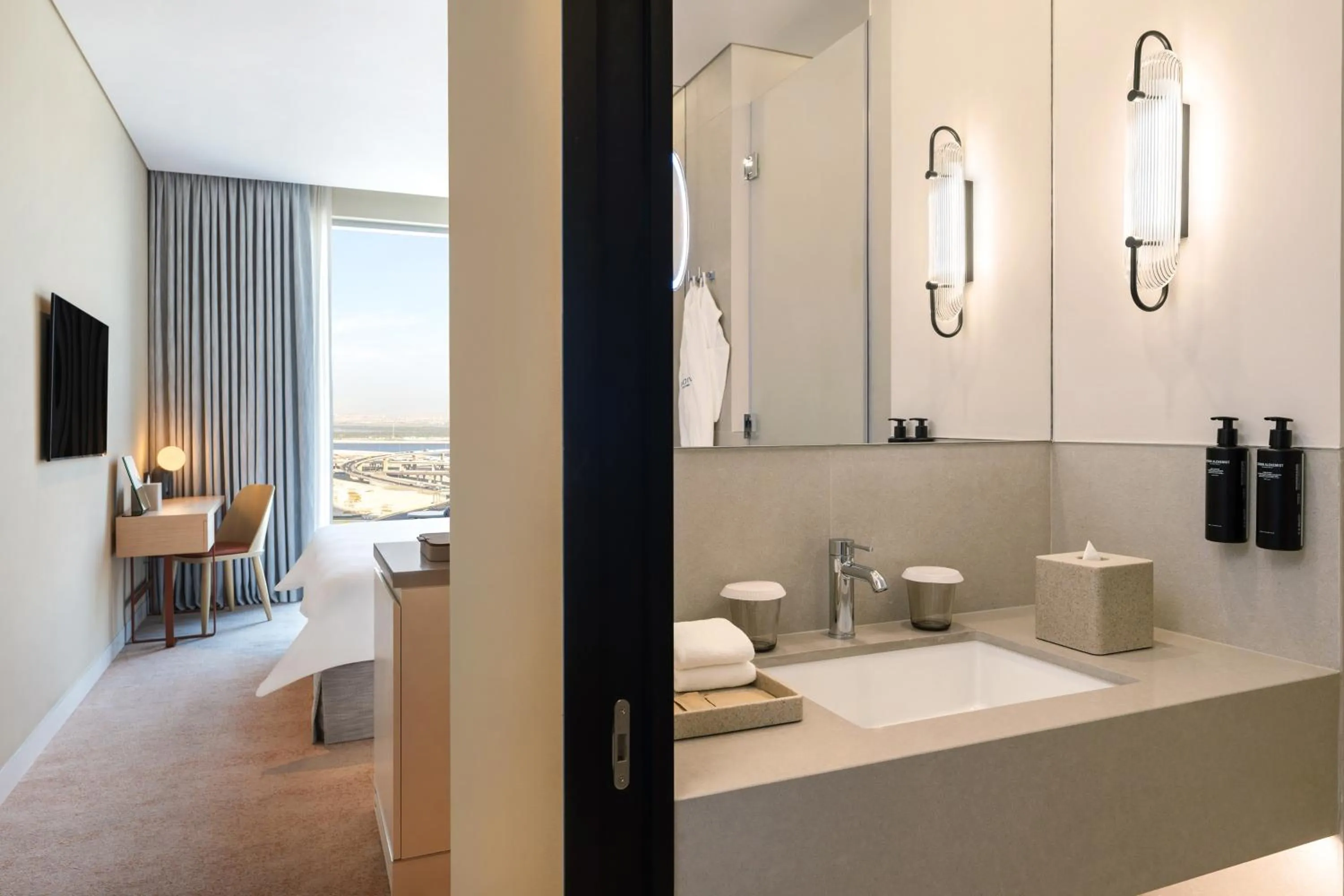 Bathroom in Vida Dubai Mall