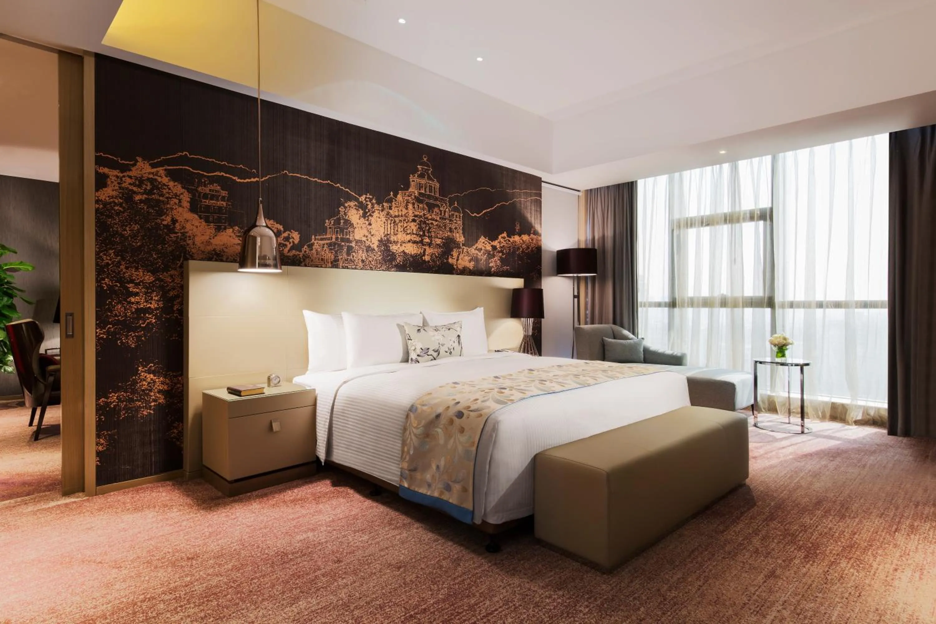 Bedroom, Bed in Wanda Realm Jiangmen