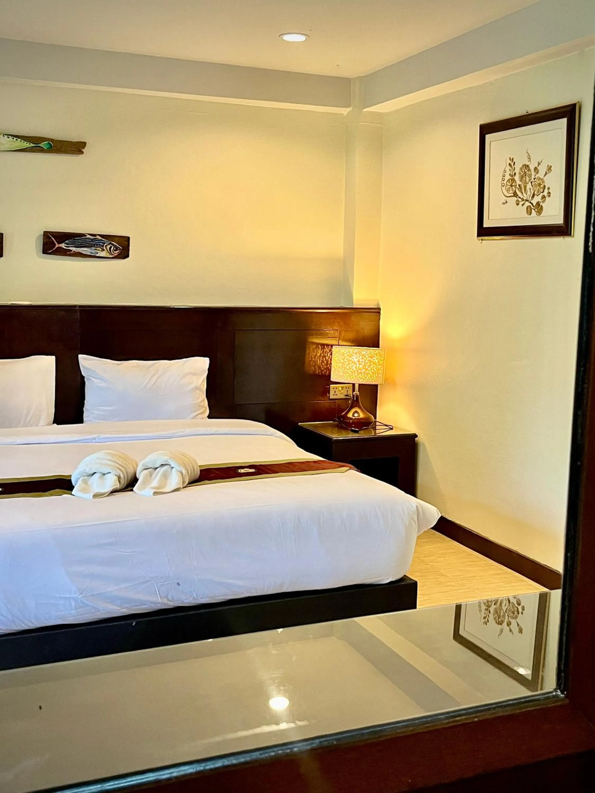 Bed in The Atnal Lanta Budget and Eco Friendly hotel in Koh Lanta