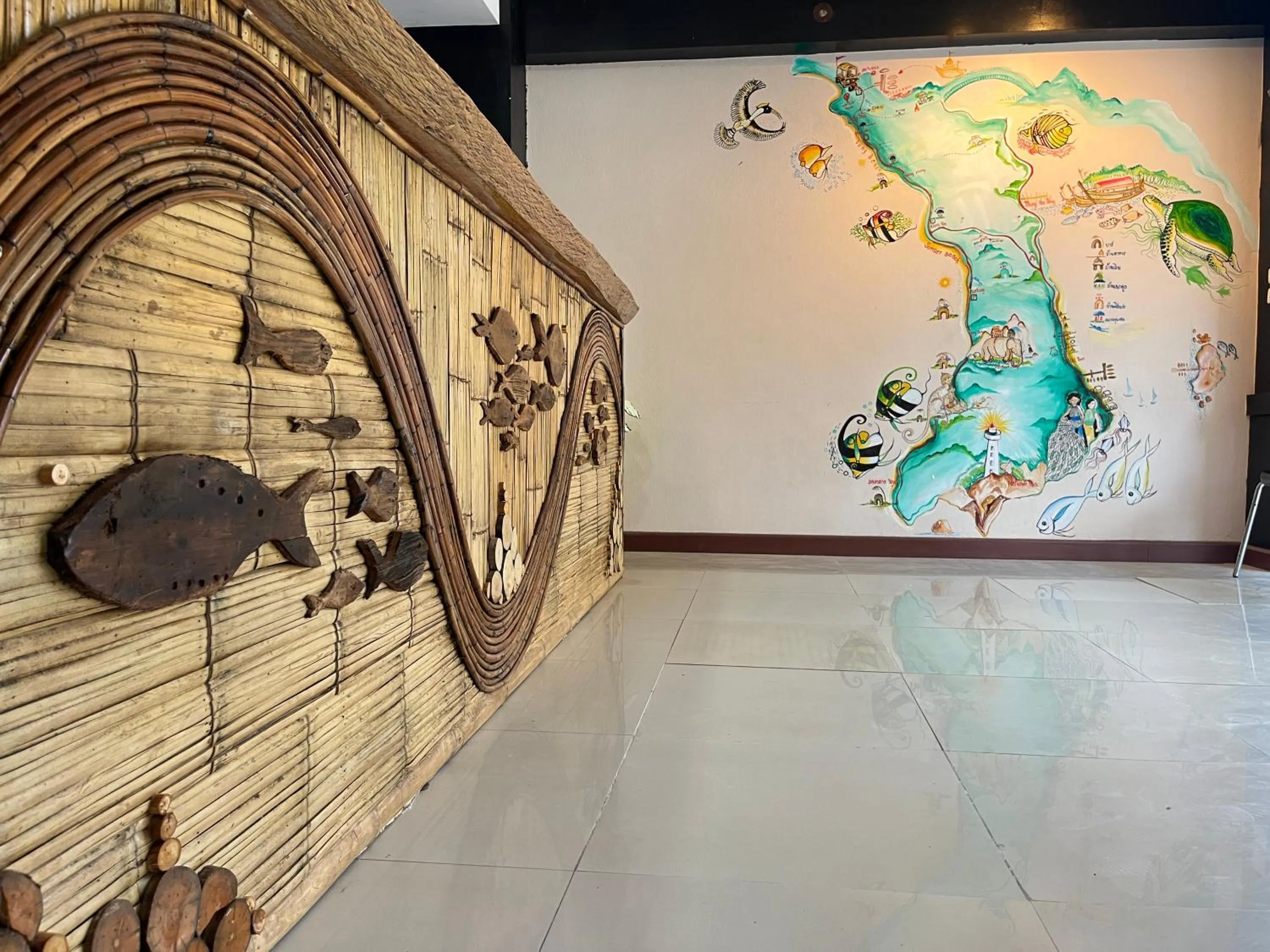 Lobby or reception in The Atnal Lanta Budget and Eco Friendly hotel in Koh Lanta