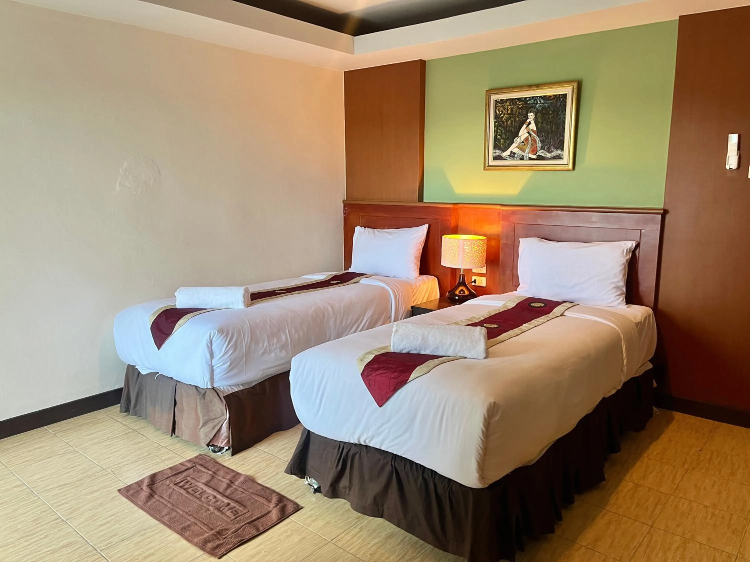 Bed in The Atnal Lanta Budget and Eco Friendly hotel in Koh Lanta