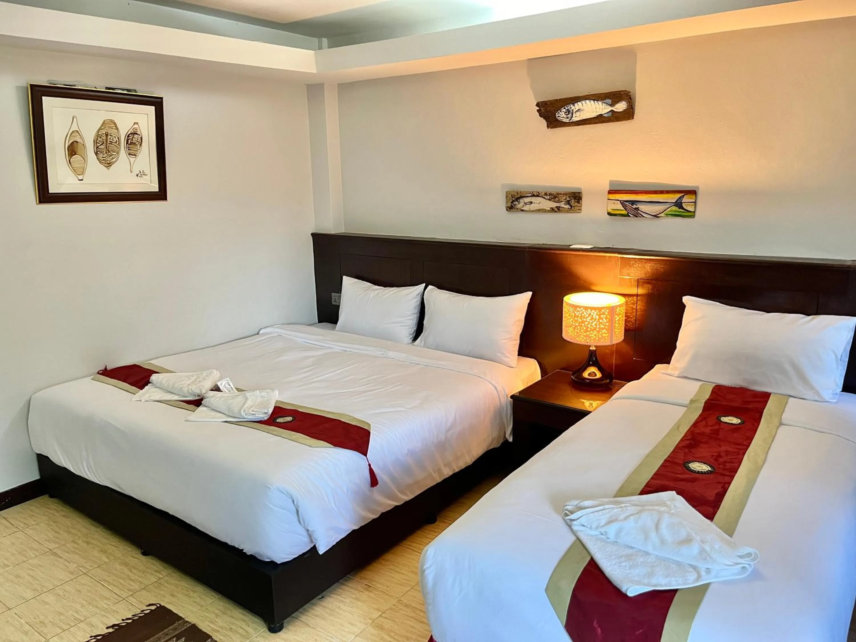 Bed in The Atnal Lanta Budget and Eco Friendly hotel in Koh Lanta