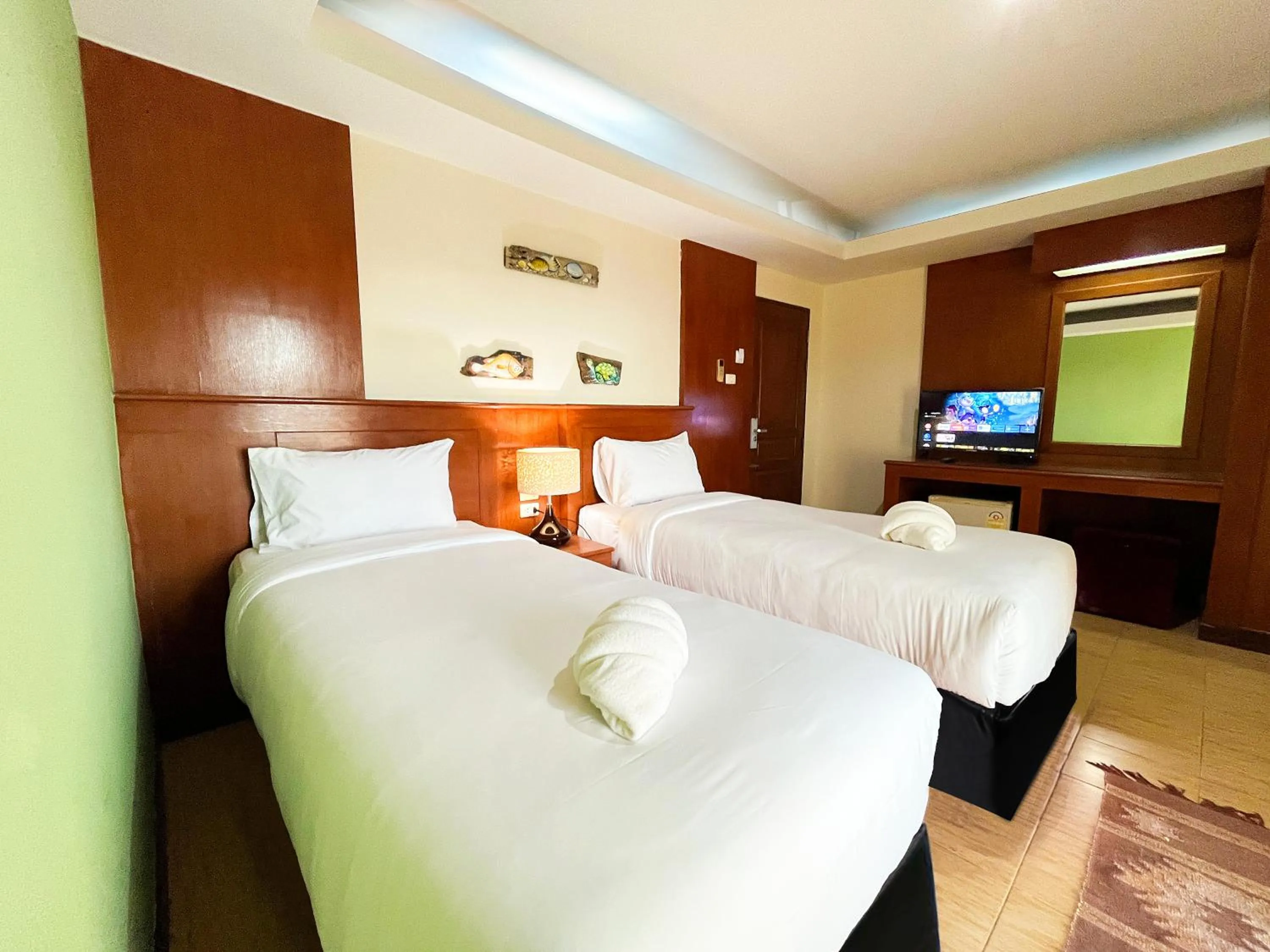 Bed in The Atnal Lanta Budget and Eco Friendly hotel in Koh Lanta