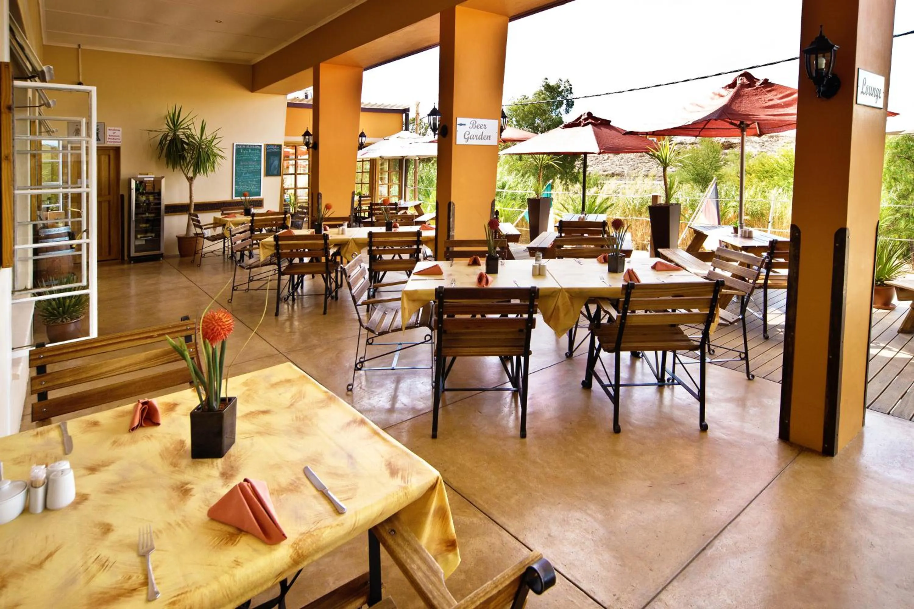 Patio in Bahnhof Hotel Aus