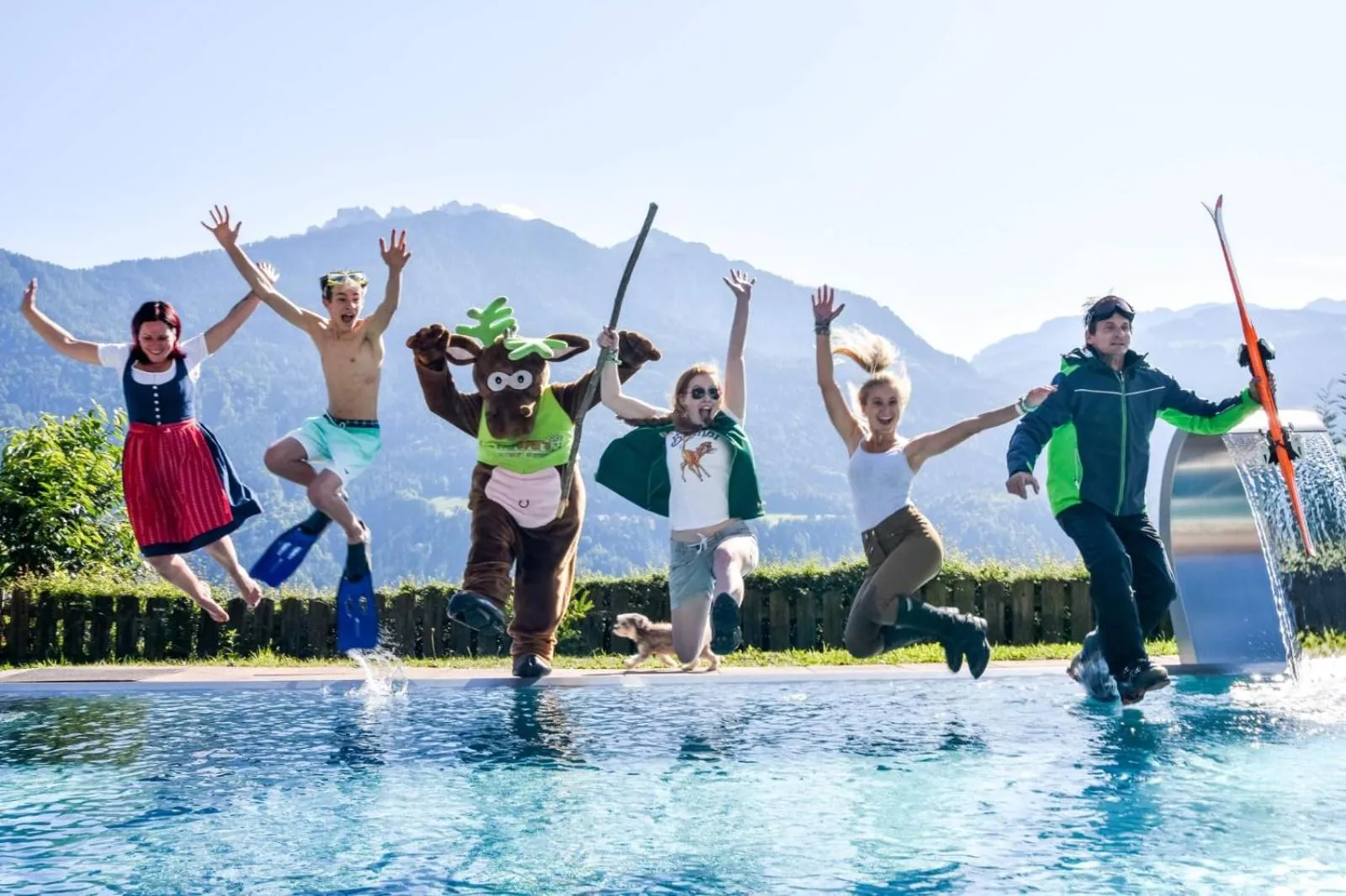 Swimming pool in nawu apartments & Restaurant