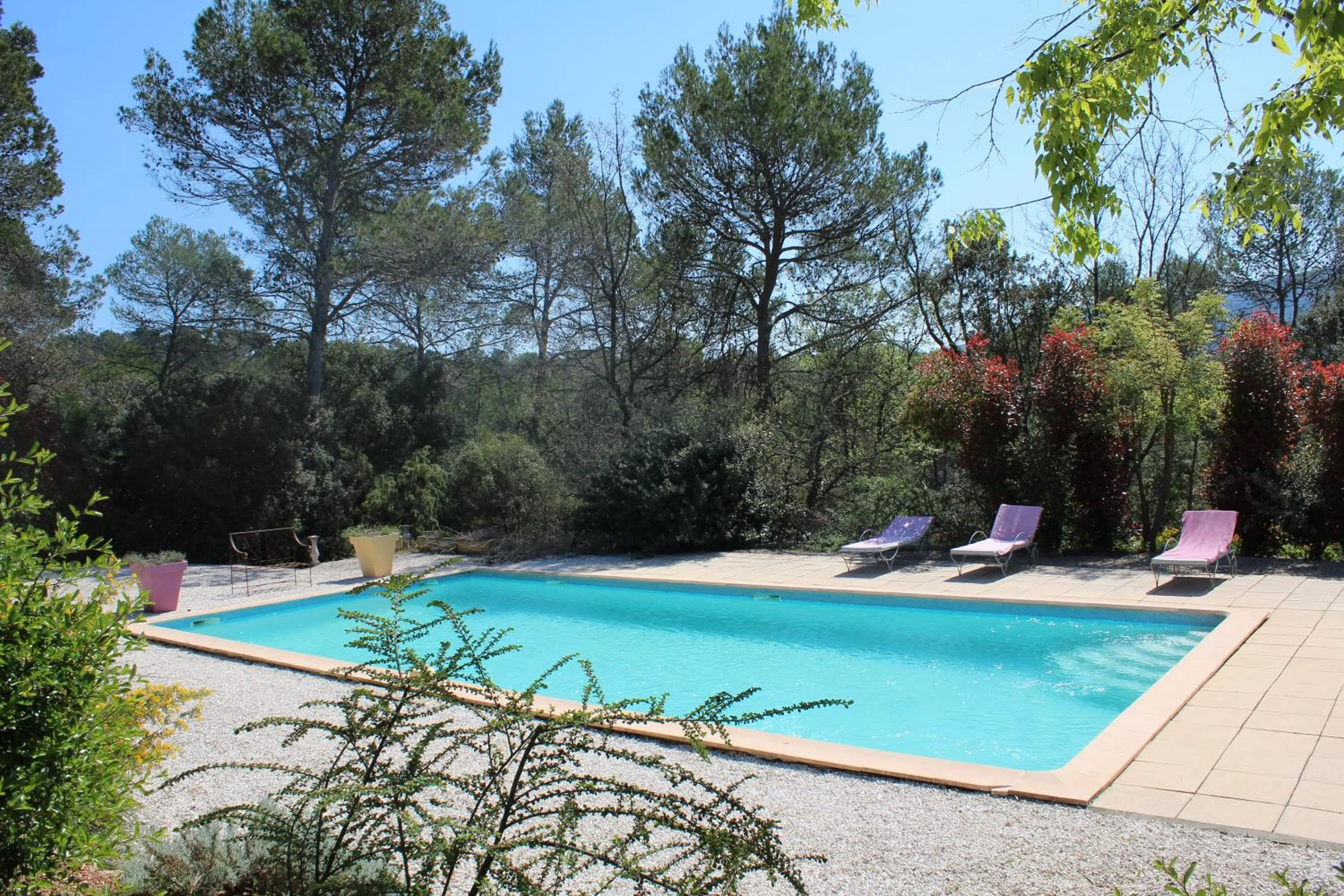 Pool view in Bastide Saint Bernard