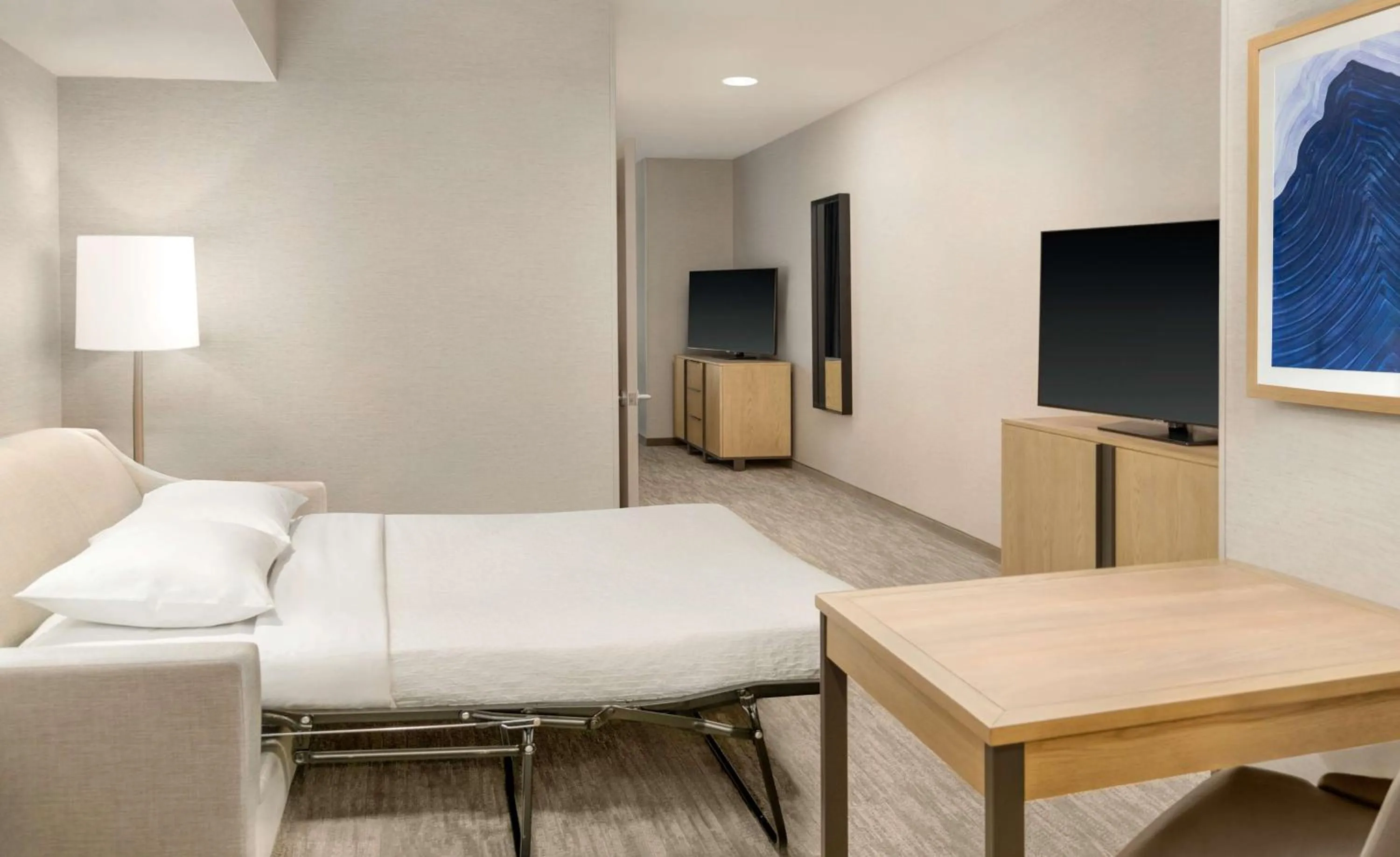 Living room, Bed in Homewood Suites by Hilton Palo Alto