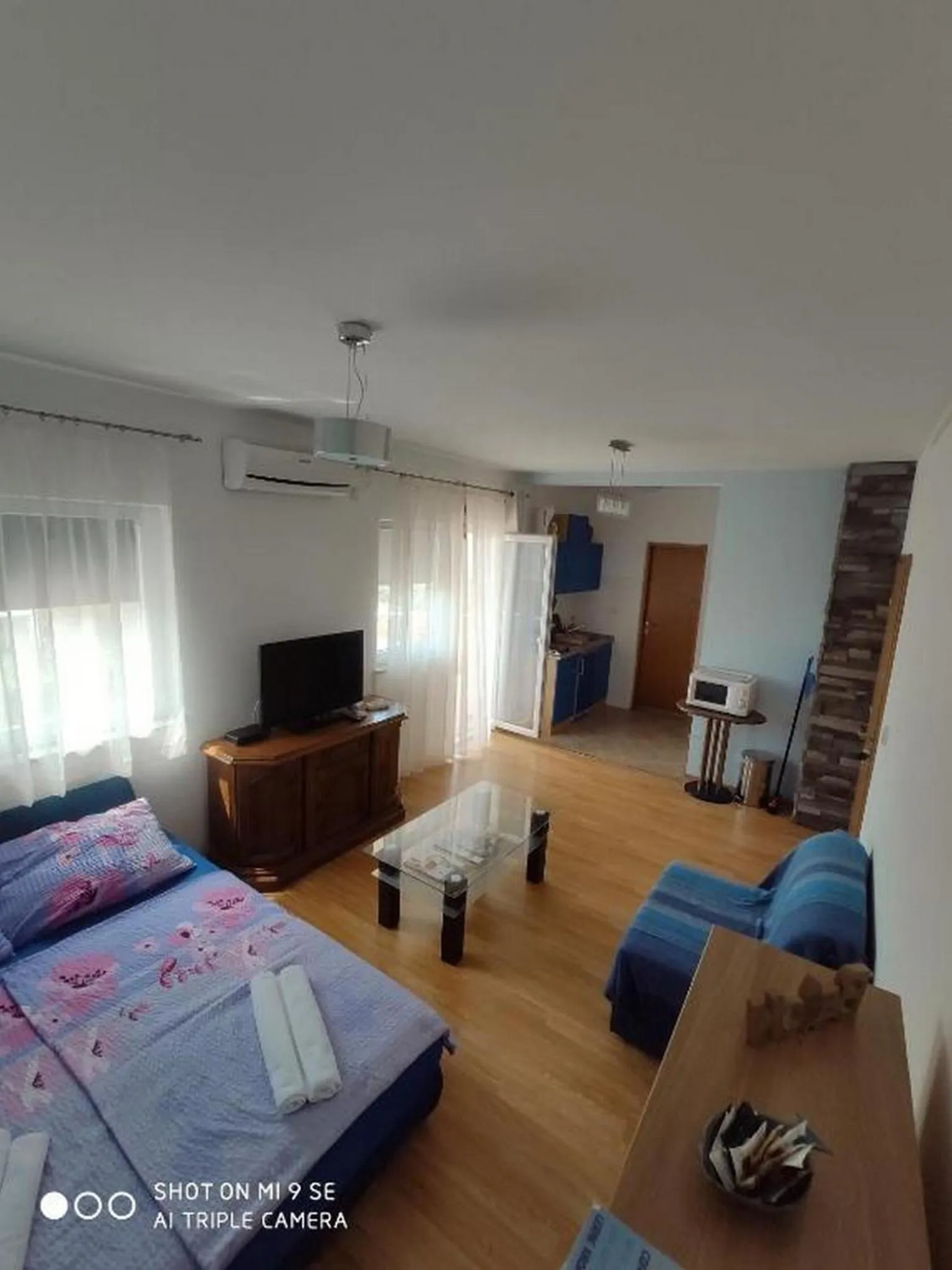 Living room, Bed in Apartments Vala