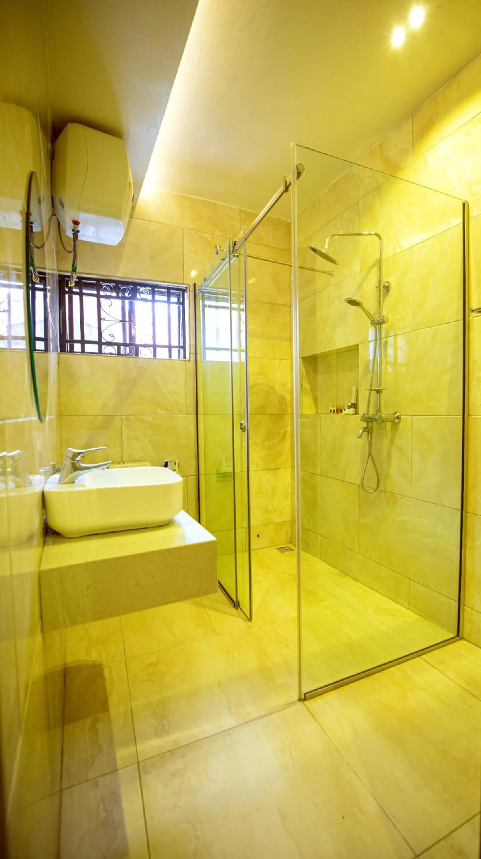 Shower in Tranquil Oasis Hotel