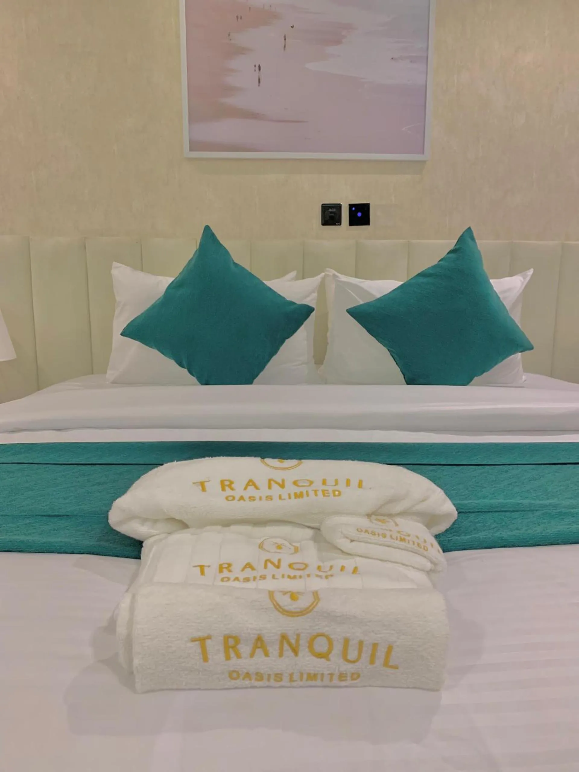 Bed in Tranquil Oasis Hotel