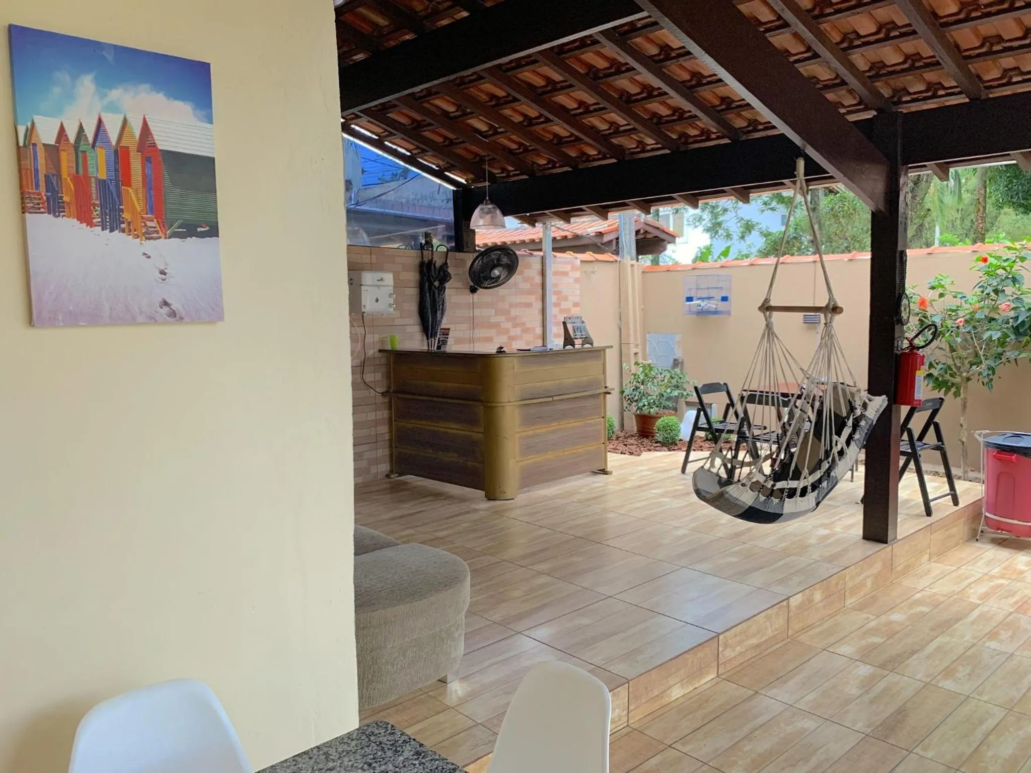 Lobby or reception in VELINN Pousada Praia do Perequê