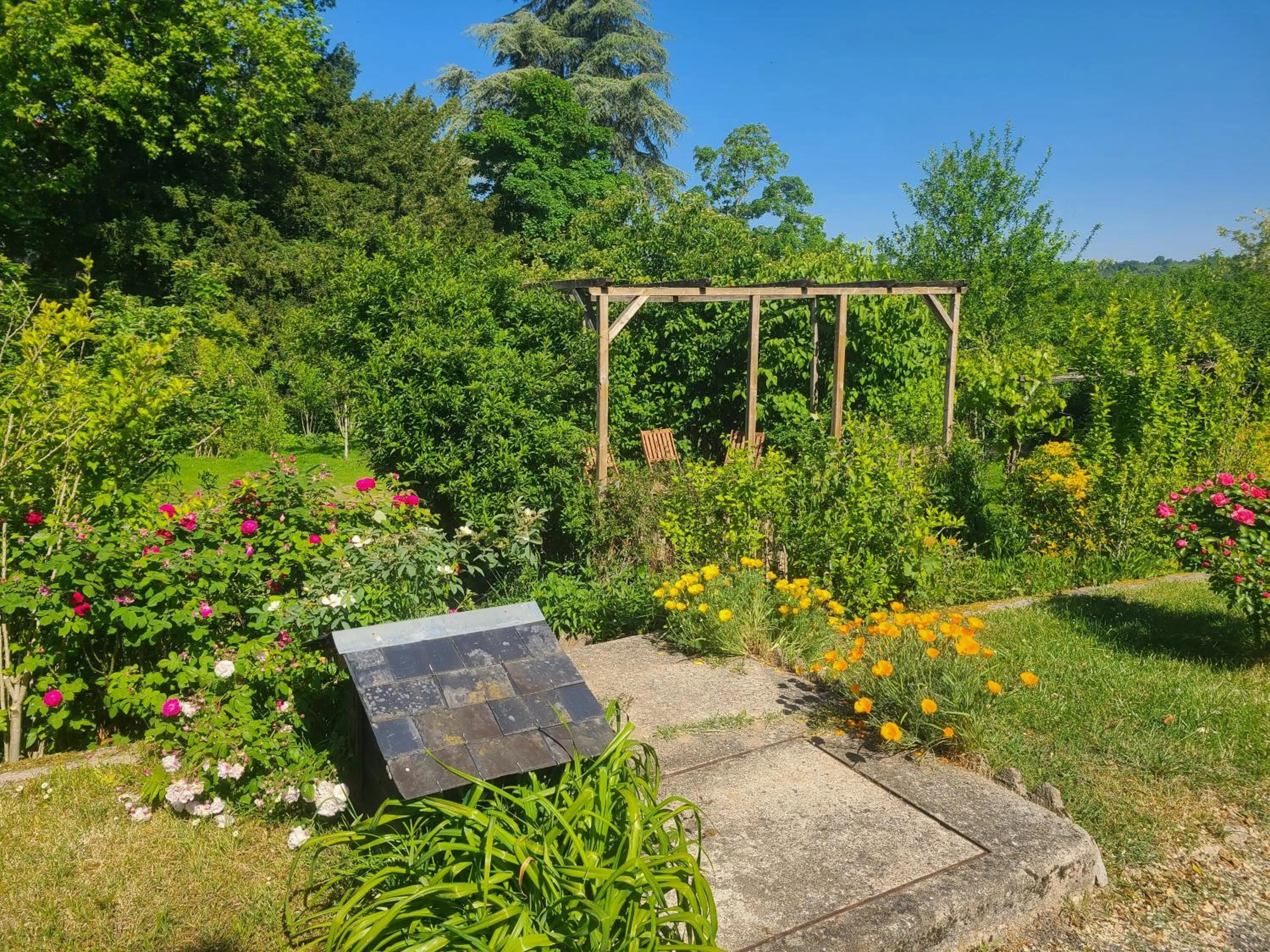 Garden in Chambres d'Hôtes du Clos de la Touche - Piscine chauffée