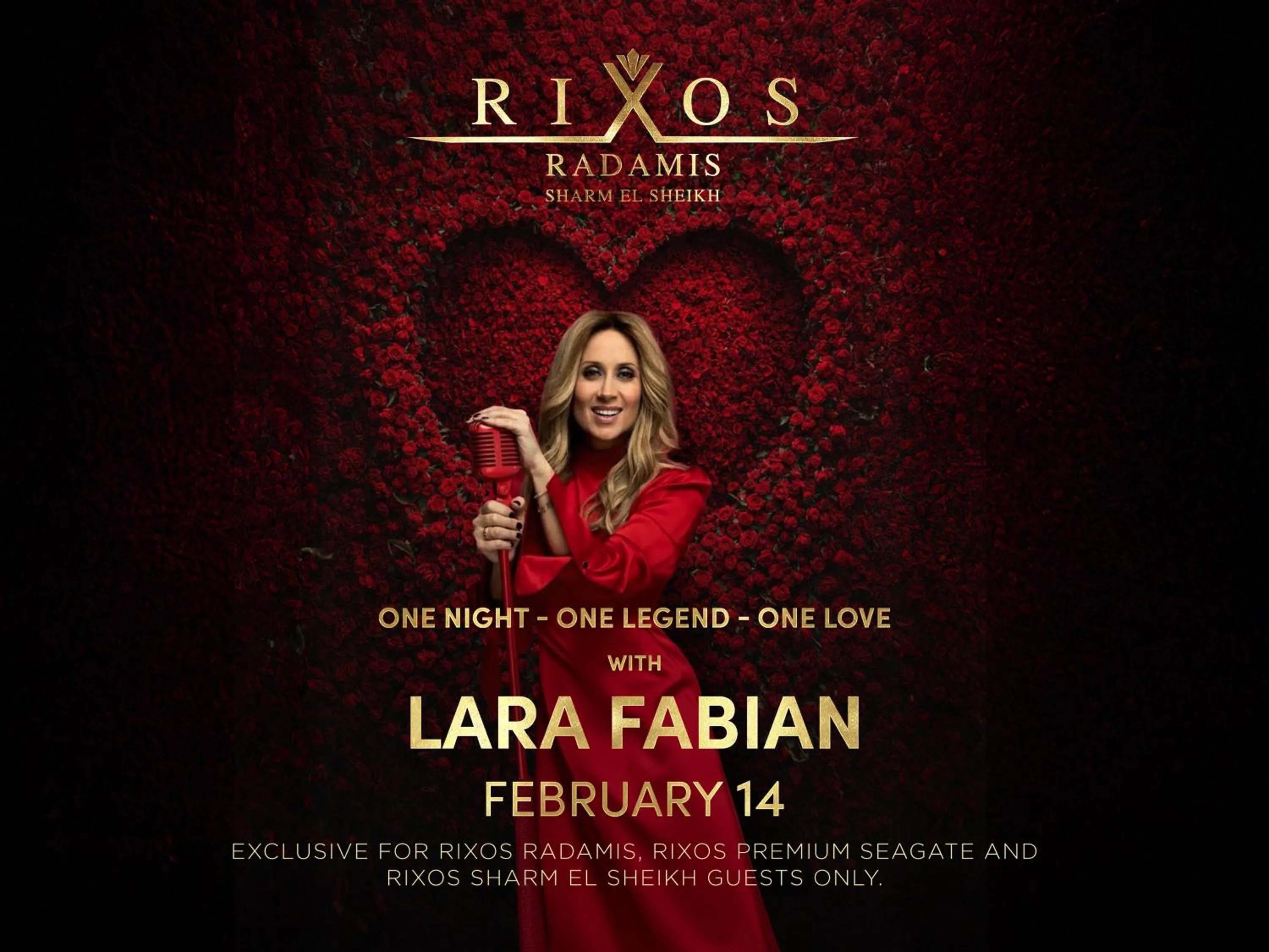 Entertainment in Rixos Premium Seagate - Free Lara Fabian Concert Access February 14