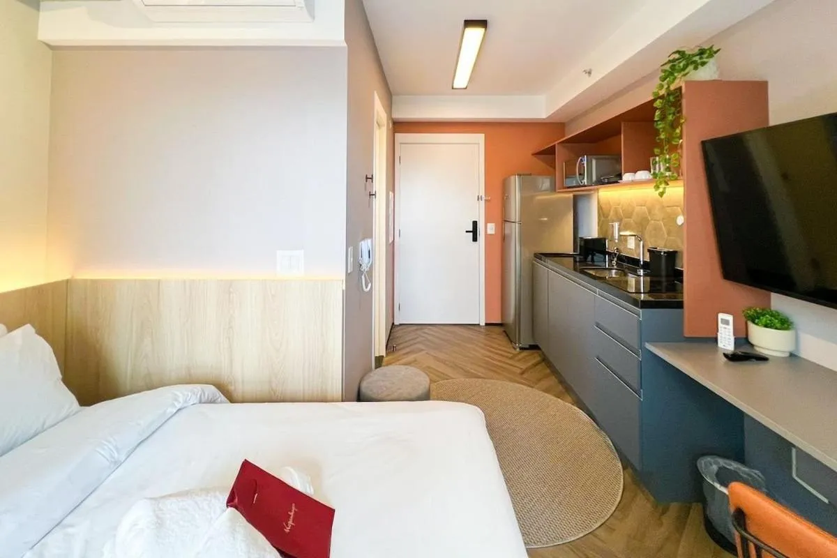 Photo of the whole room, Bed in Zainalofts7Moema ao lado metro, Ibira, CASV 702/1202