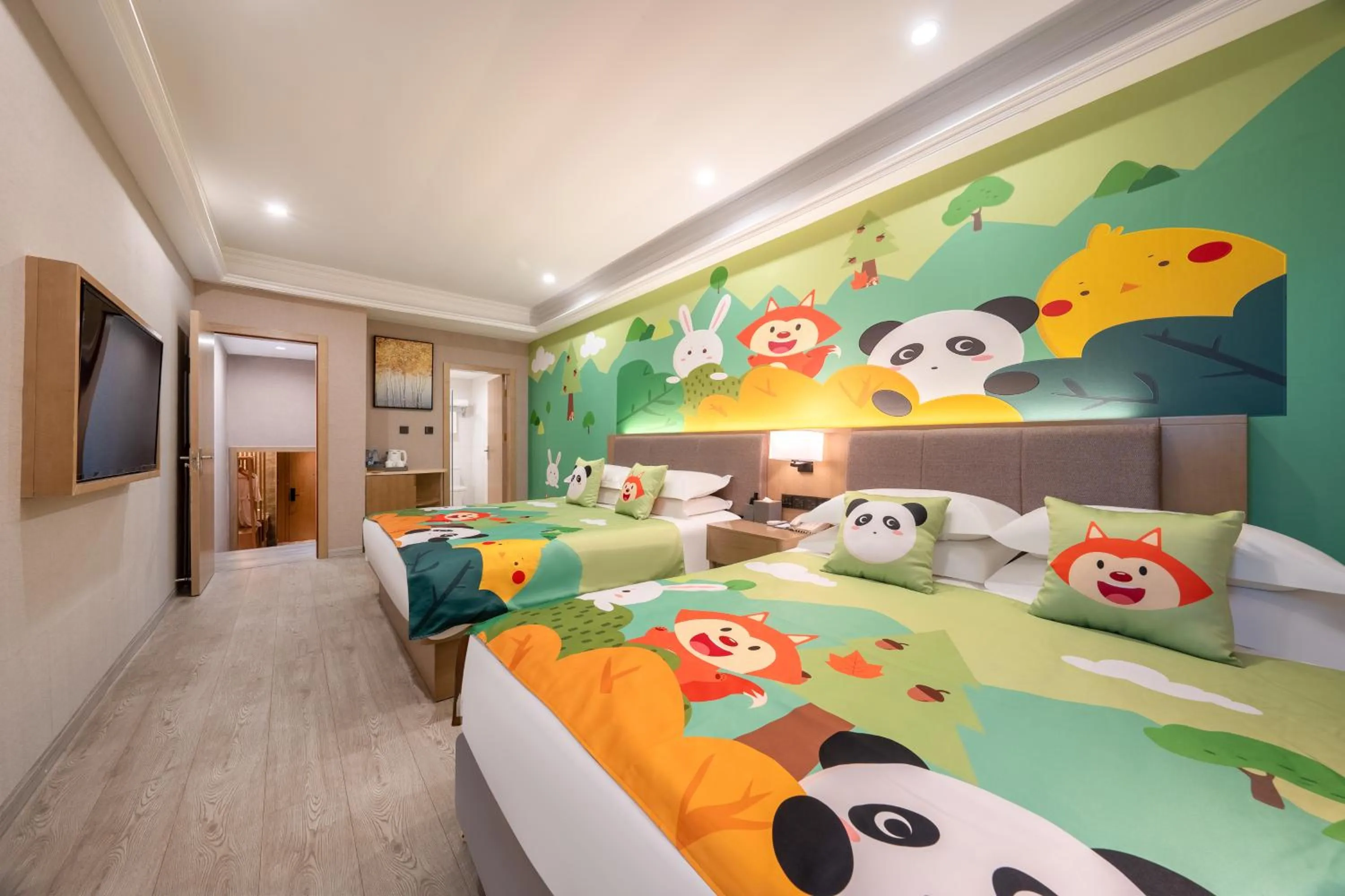 Bed in Rezen Select Shanghai International Resort