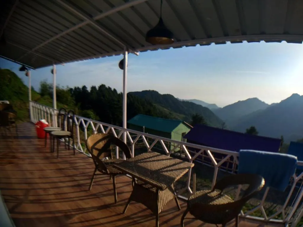 Patio in The Green Valley Resort Kanatal