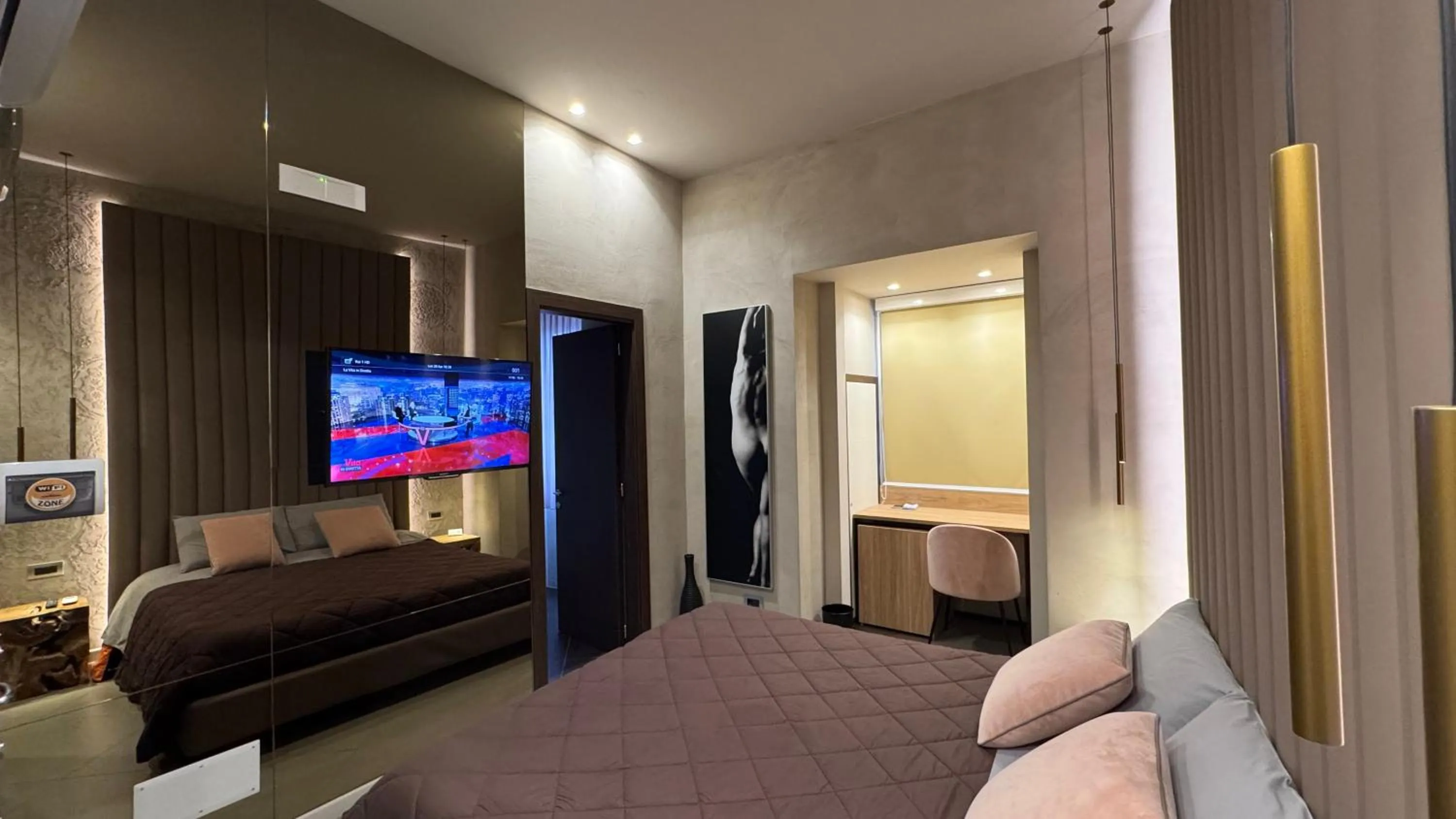 Bed in Tropicana Room