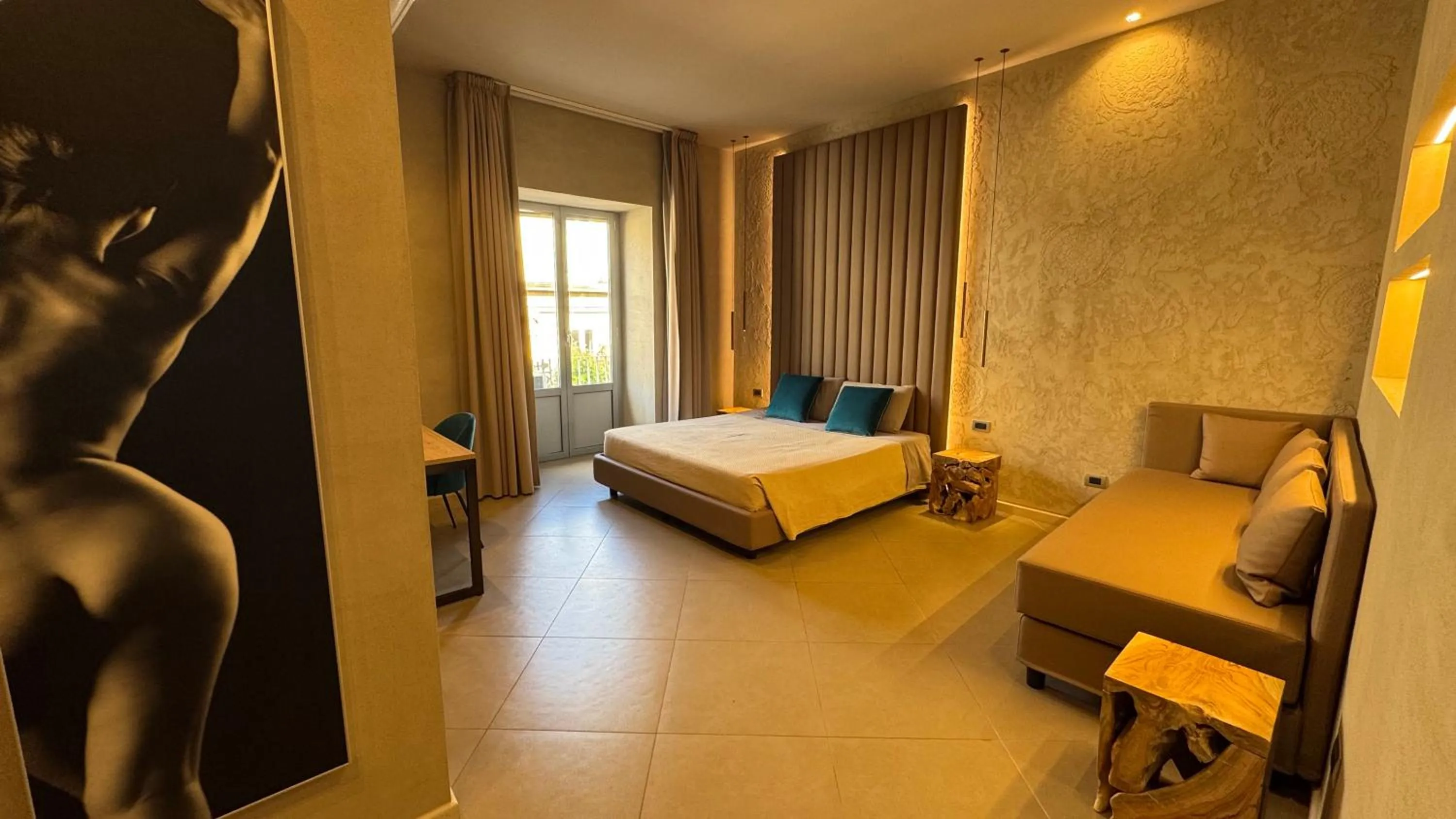 Bed in Tropicana Room