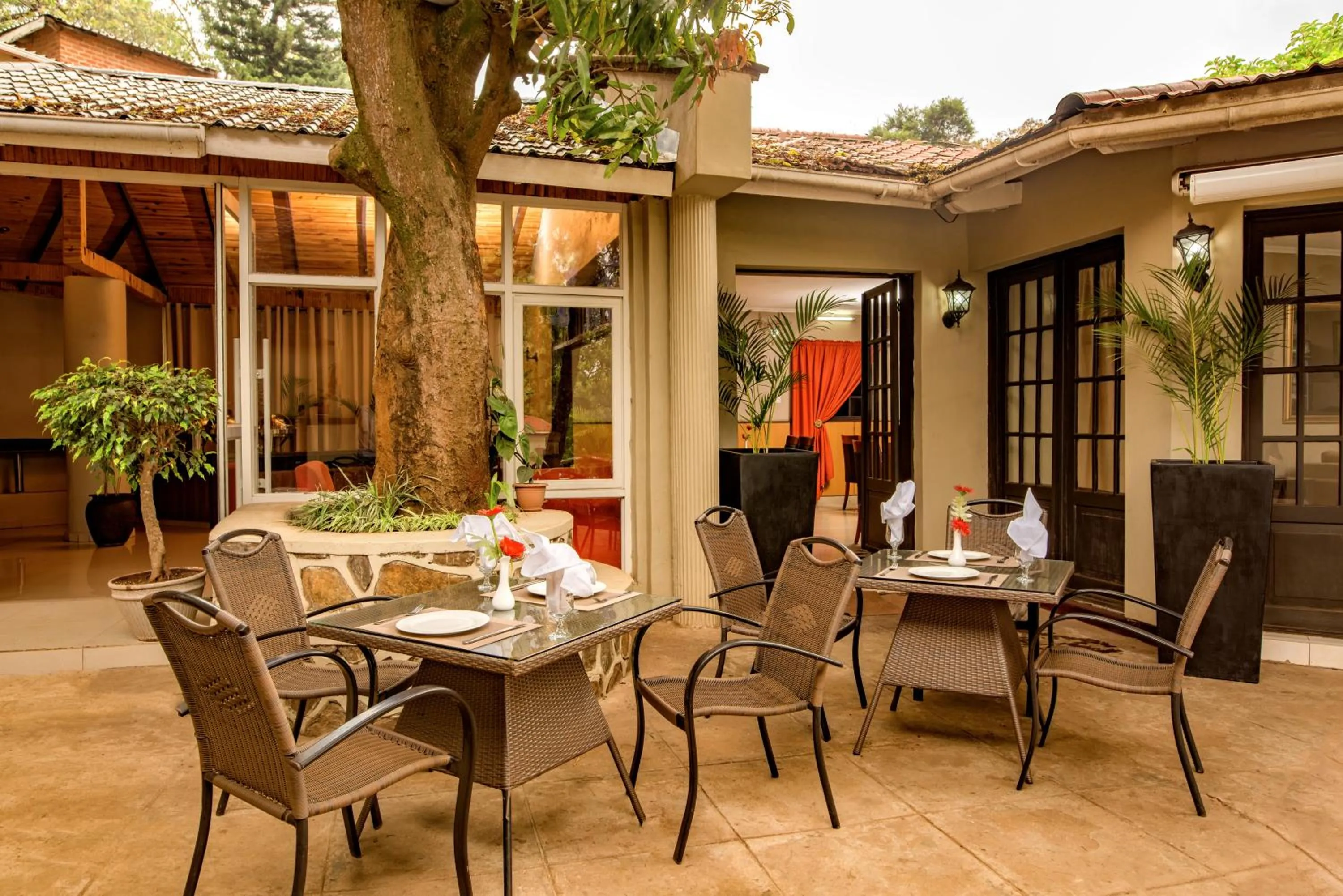 Patio in Serendib Suites and Conference Center