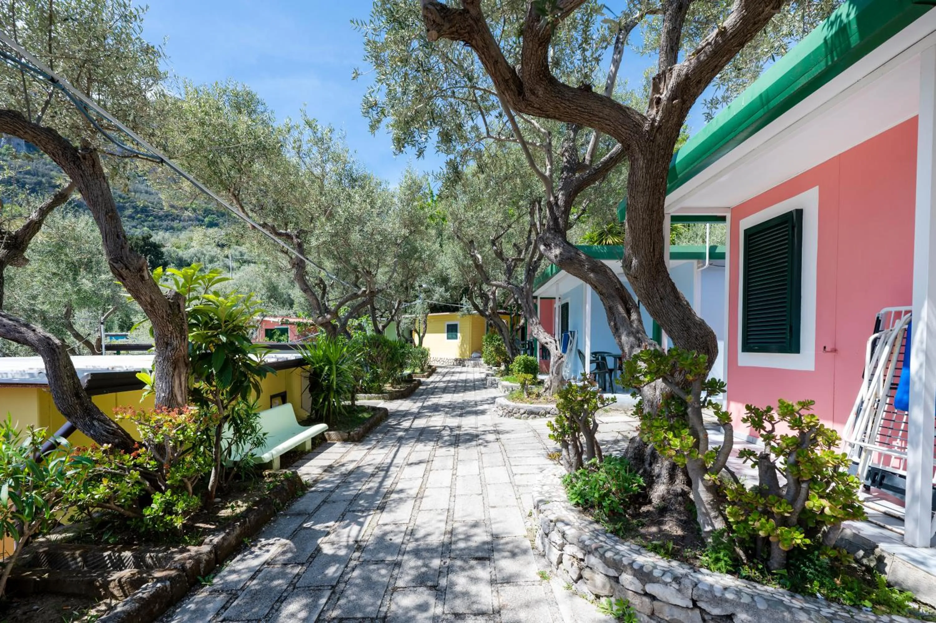 Garden view in Marina del Cantone Chalet