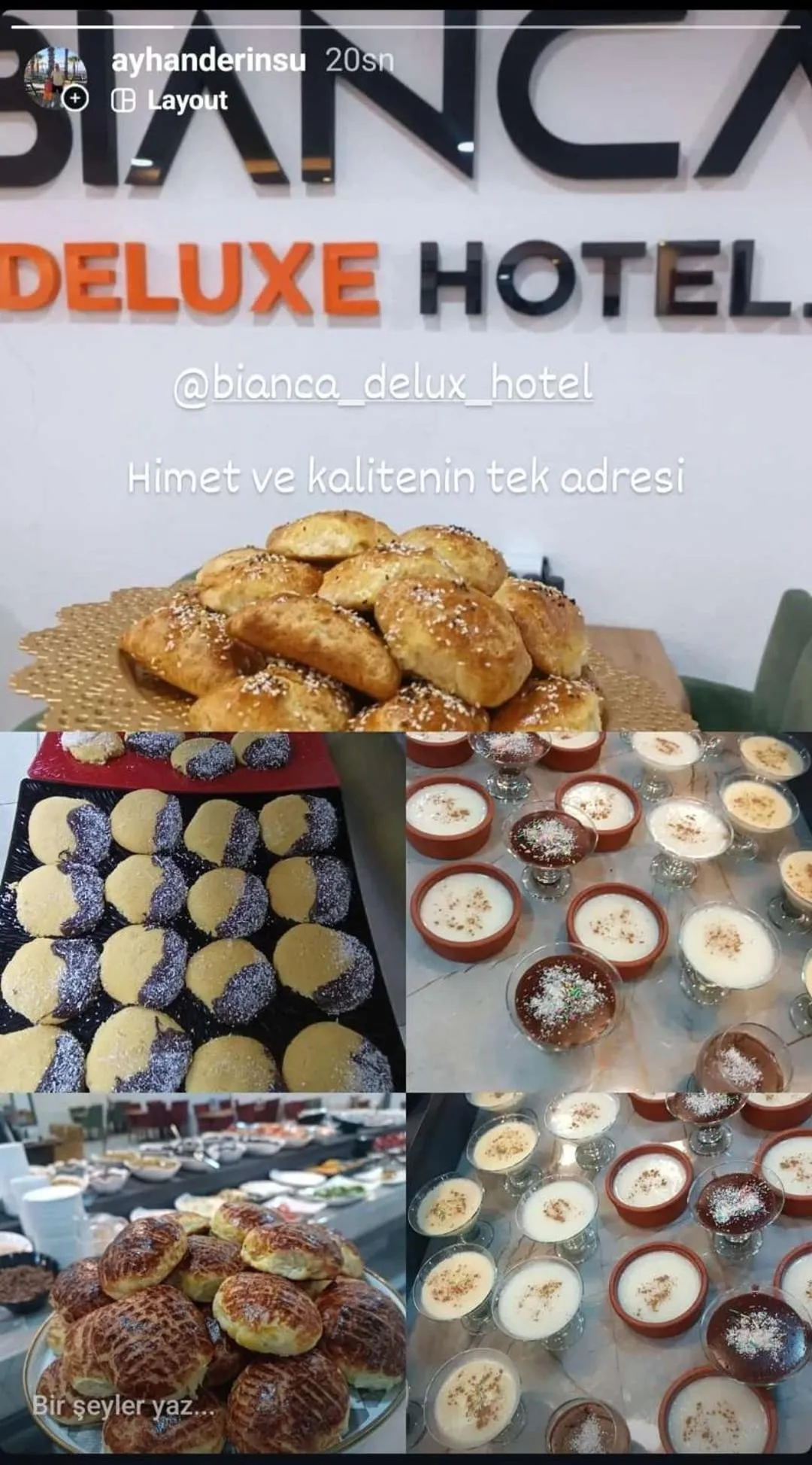 Food and drinks in Bianca Hotel VAN