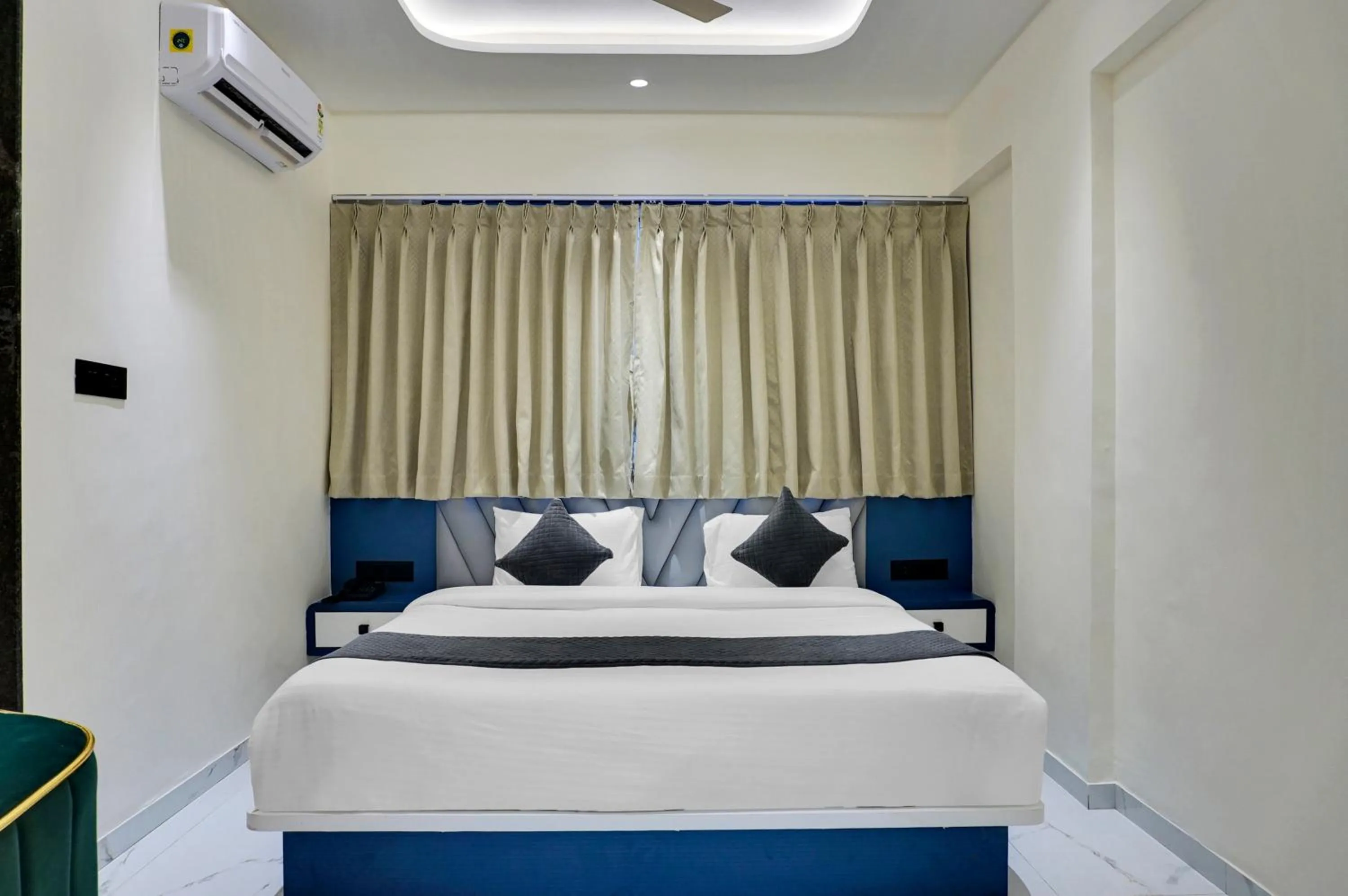 Bedroom, Bed in Palm Suites Baner- indian nationals only