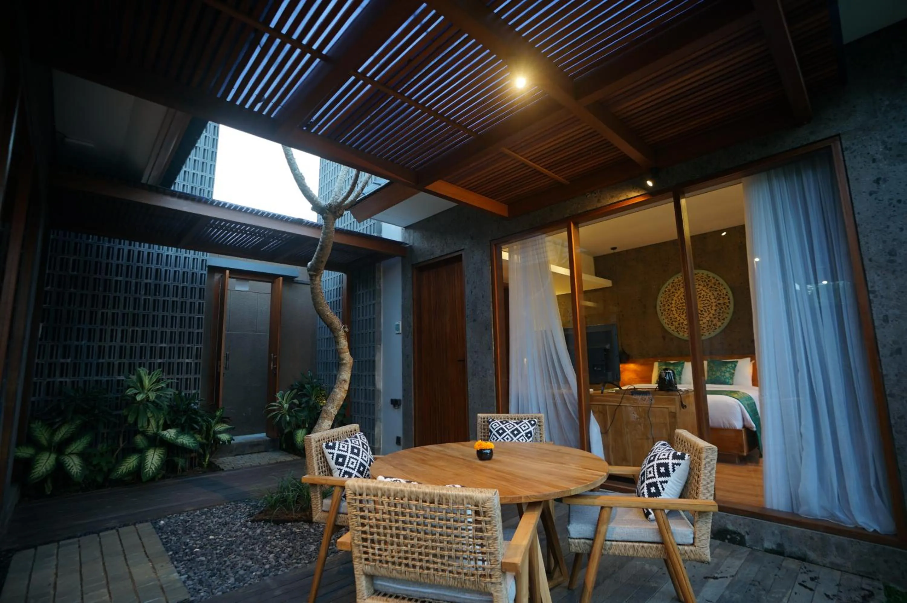 Dining area in The Shanti Graha Villas