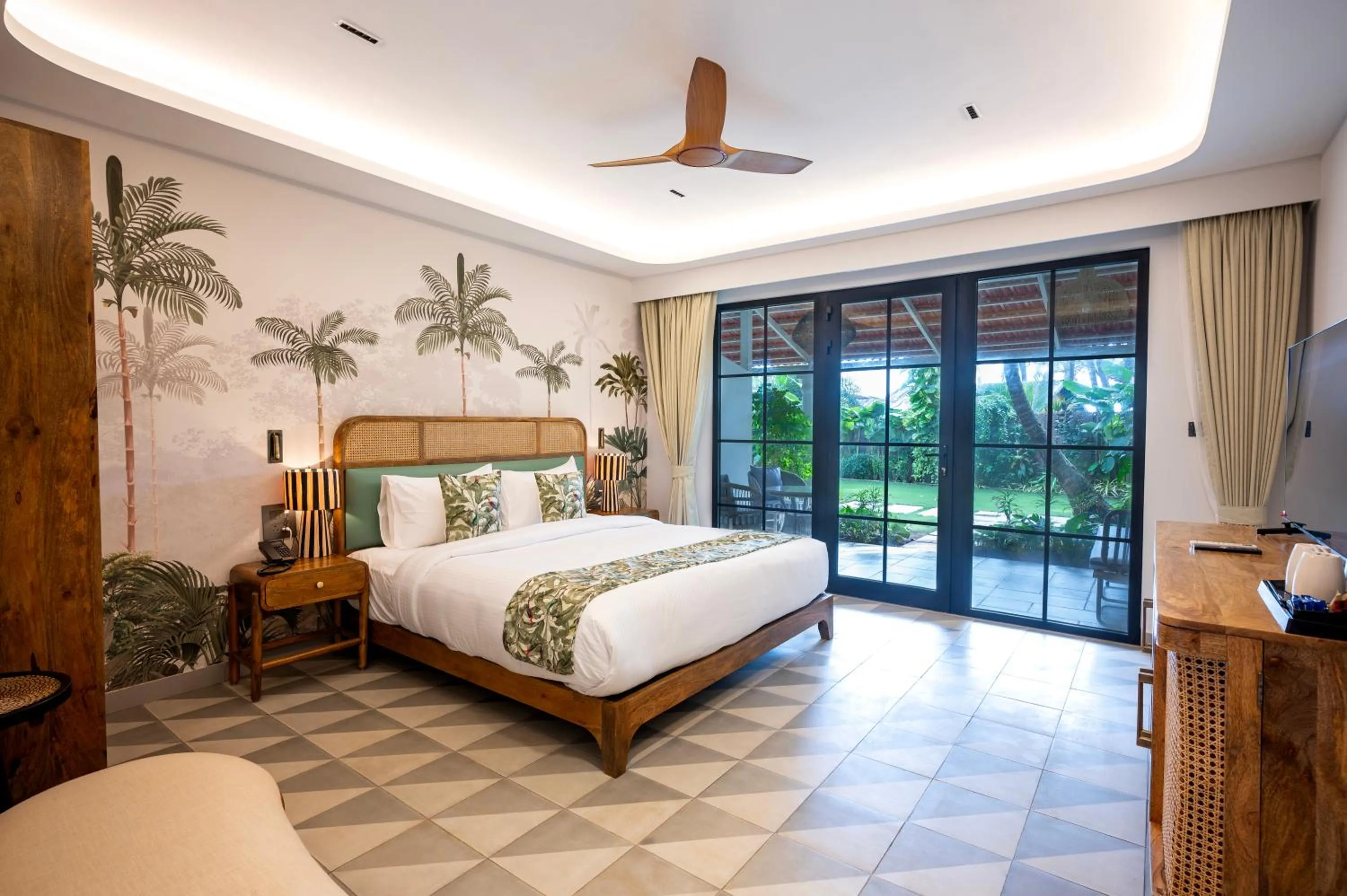 View (from property/room), Bed in Palma Beach Resort